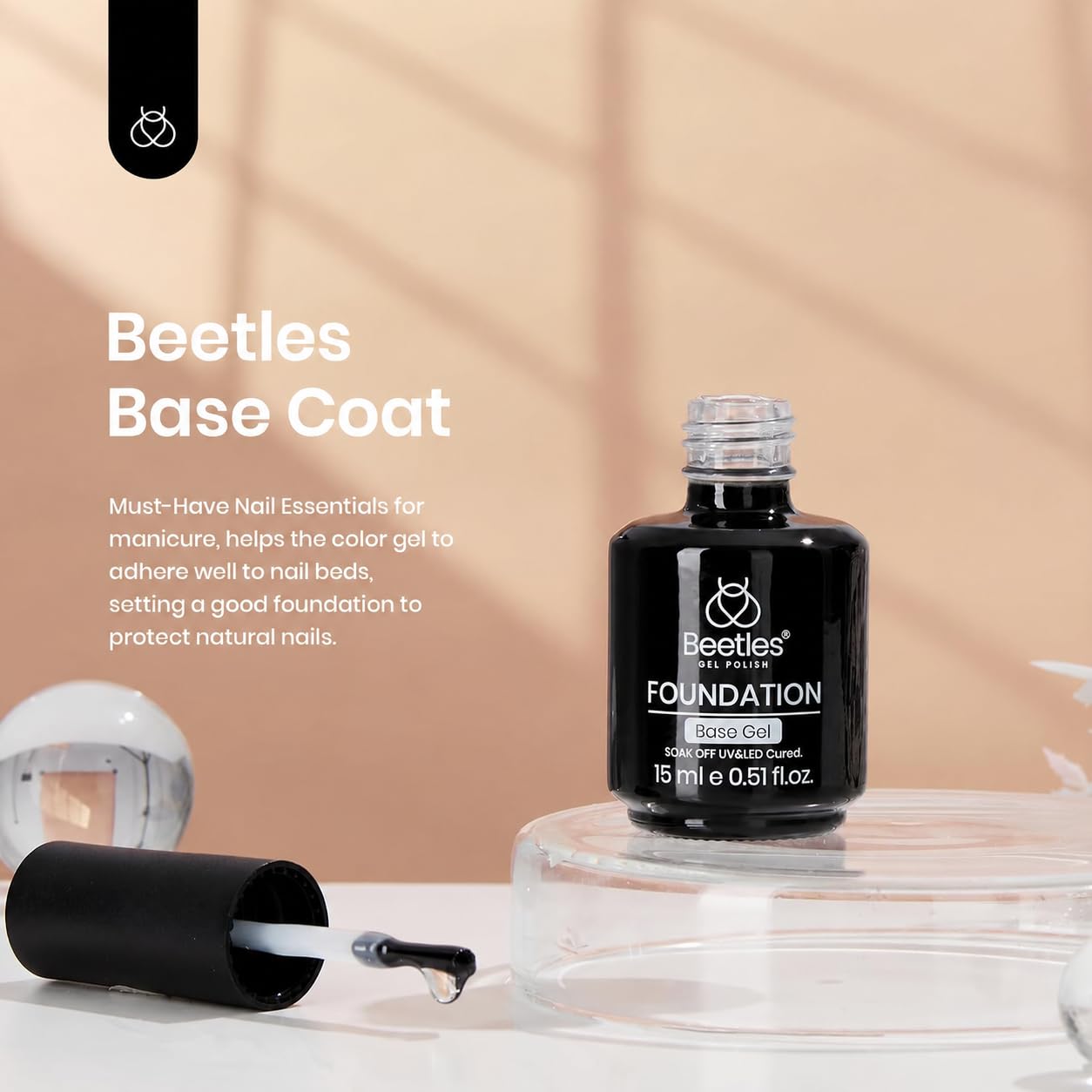Detalle 2 de Beetles Gel Base Coat 15ml base coat for nails 💅