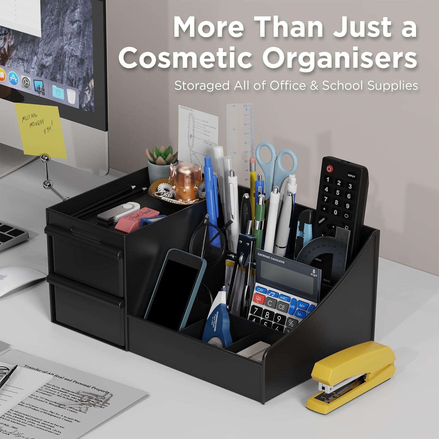 Thumbnail 4 de DancesCat large makeup organiser storage drawers (black) – vanity, desk and bathroom storage