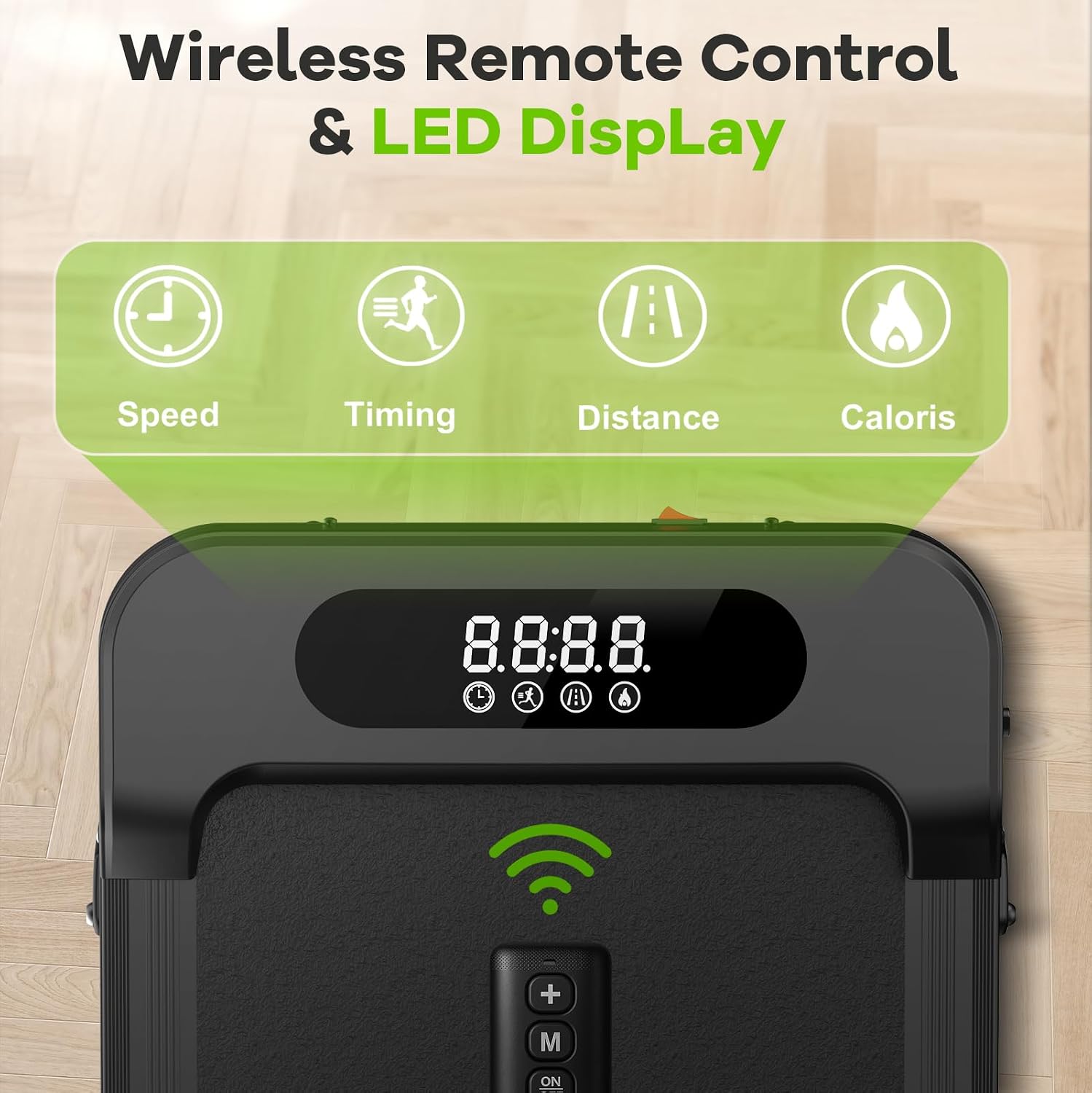 Detalle de HOMEFITNESSCODE loopband met helling, 2,5 pk en LED-display
