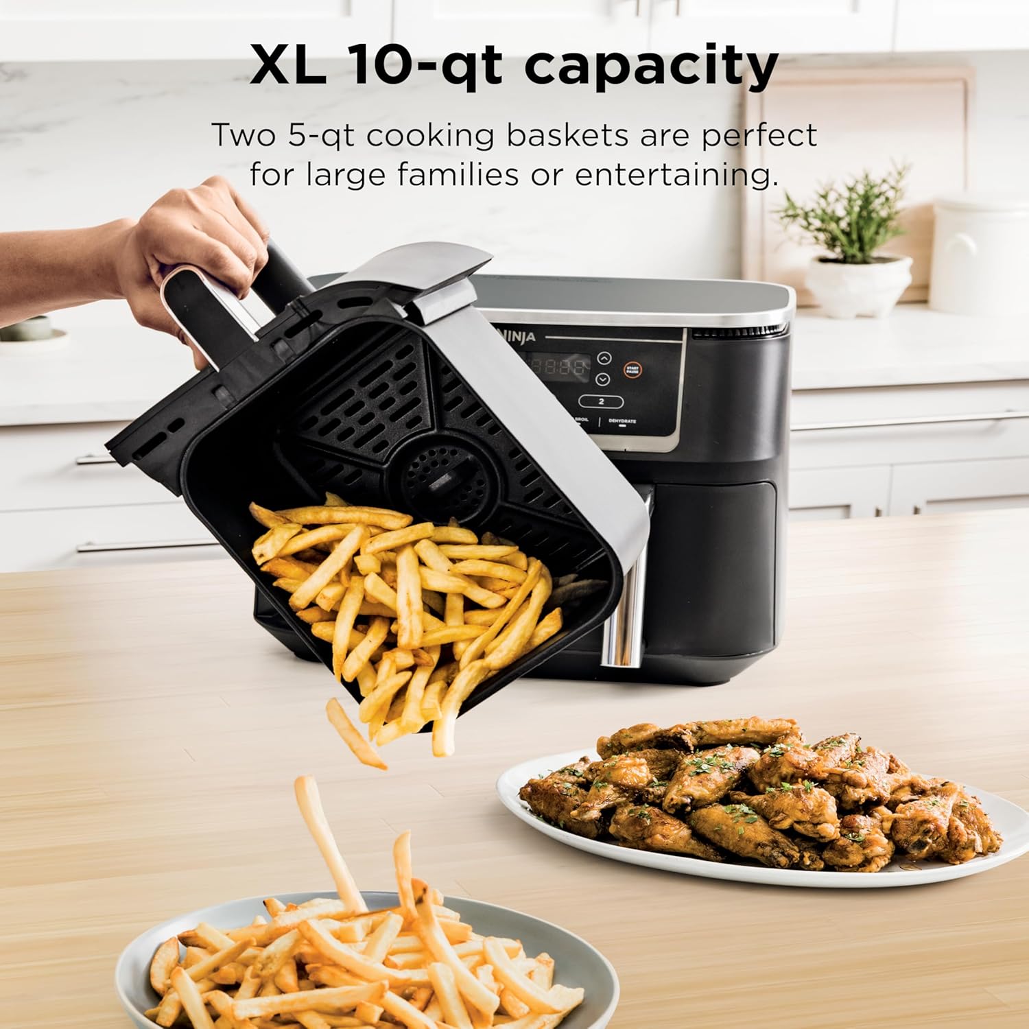 Thumbnail 4 de Ninja Foodi DZ550 DualZone air fryer with smart cooking thermometer (6-in-1) — 10-qt XL, Black