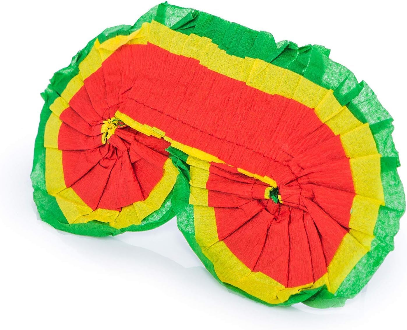Detalle de GOODS+GADGETS® piñataset med ögonmask, käpp och färgglatt silkespapper
