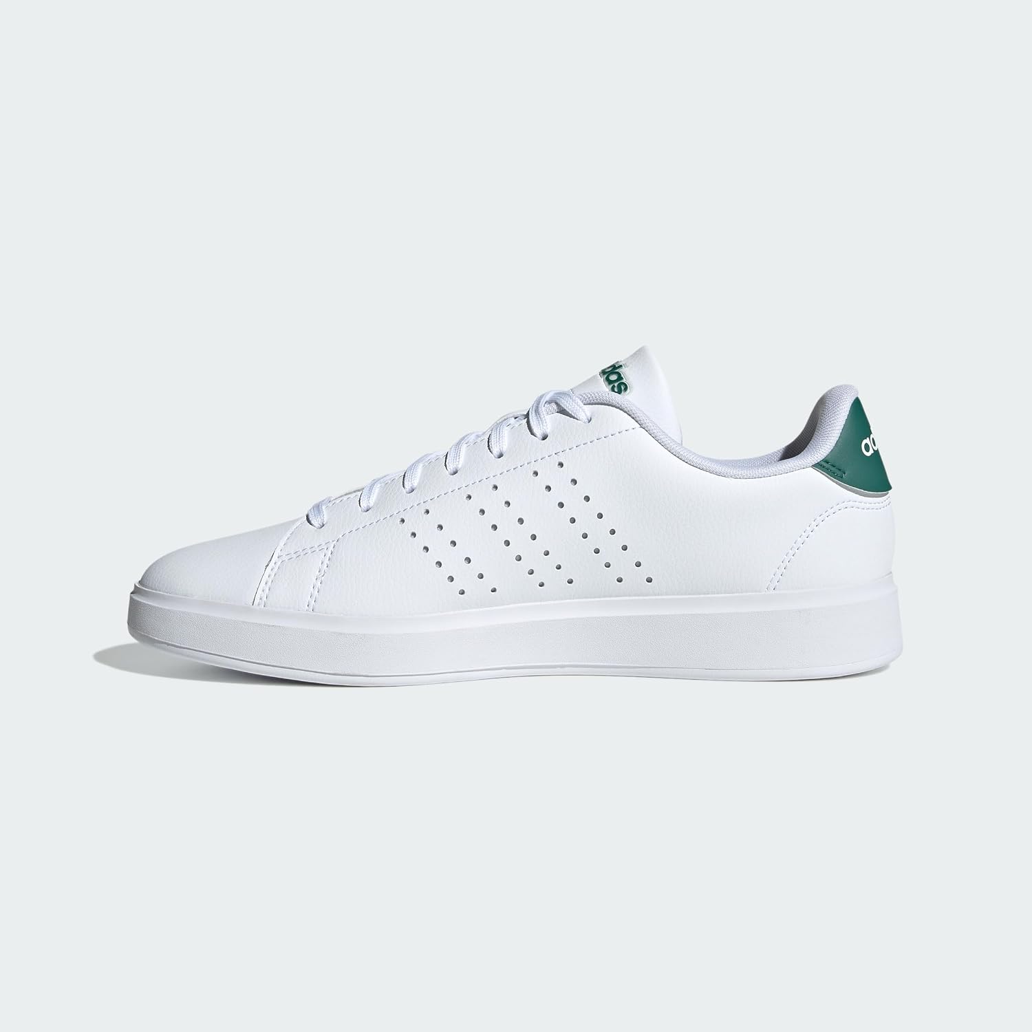 Detalle de adidas Uomo Advantage 2.0 Scarpe – Cloud White/Core Black/Green, 43 1/3 EU