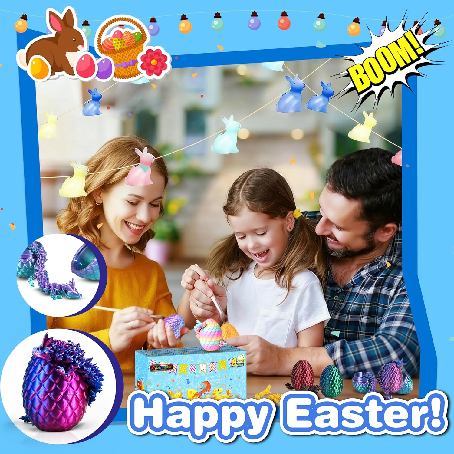 Thumbnail 3 de Cybermaker 24pcs Dragon Eggs with Articulated Dragons Inside