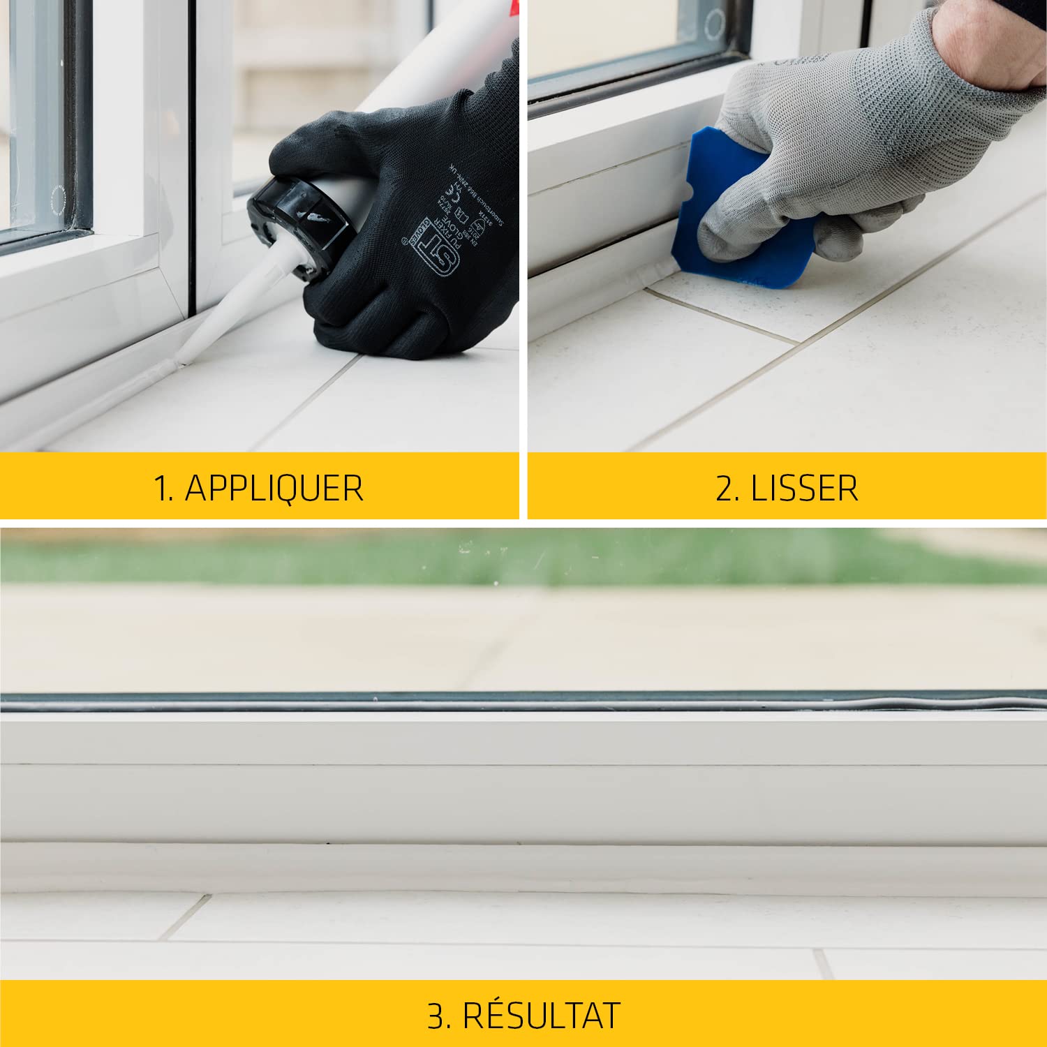 Thumbnail 6 de SikaSeal-185 Mastic Silicone Universel – Joint de construction transparent 300 ml