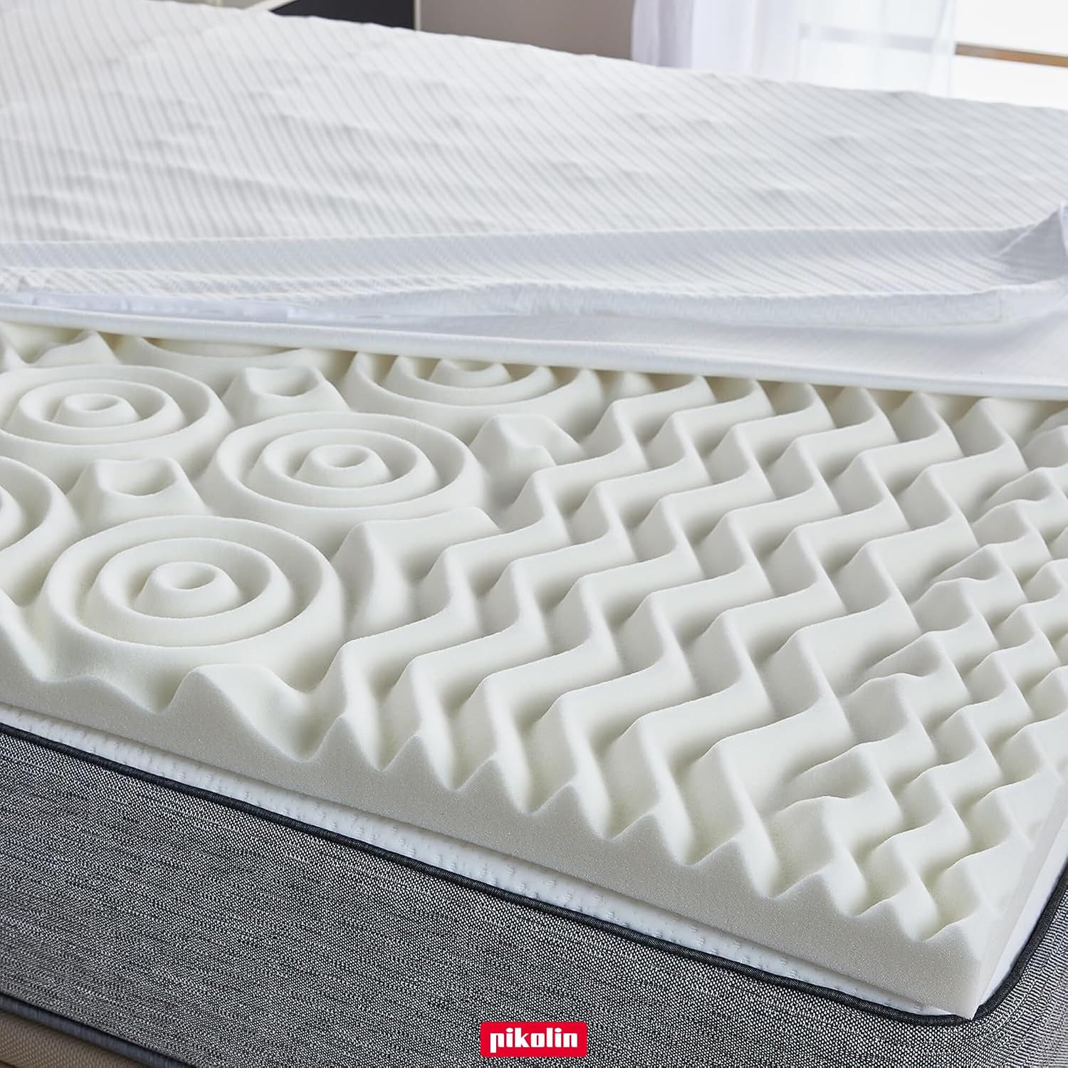 Detalle de PIKOLIN Surmatelas Hôtel 90x190 cm – Mémoire de forme 7 cm