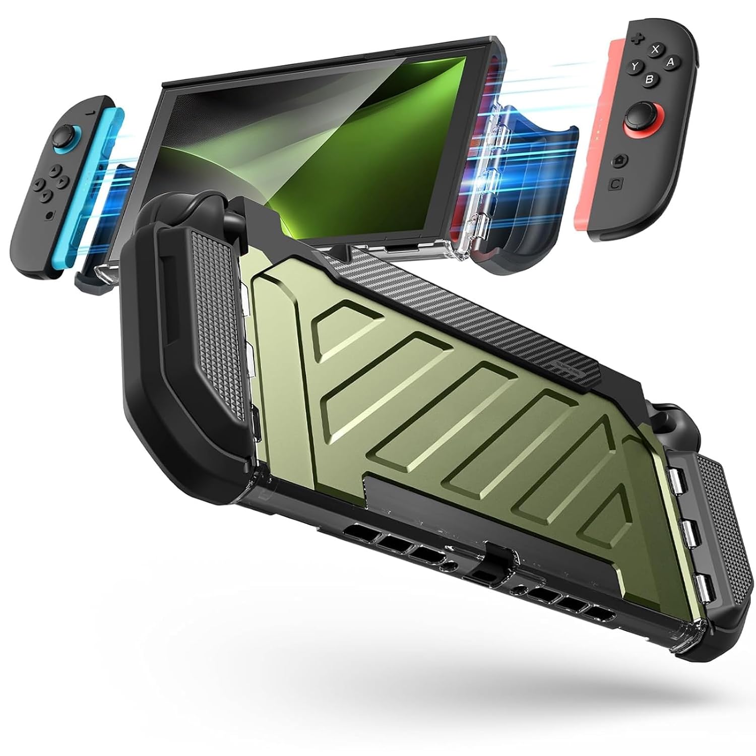 Detalle de SUPCASE Unicorn Beetle Pro SUP-Switch2025-UBPro Nintendo Switch 2 Case, Green