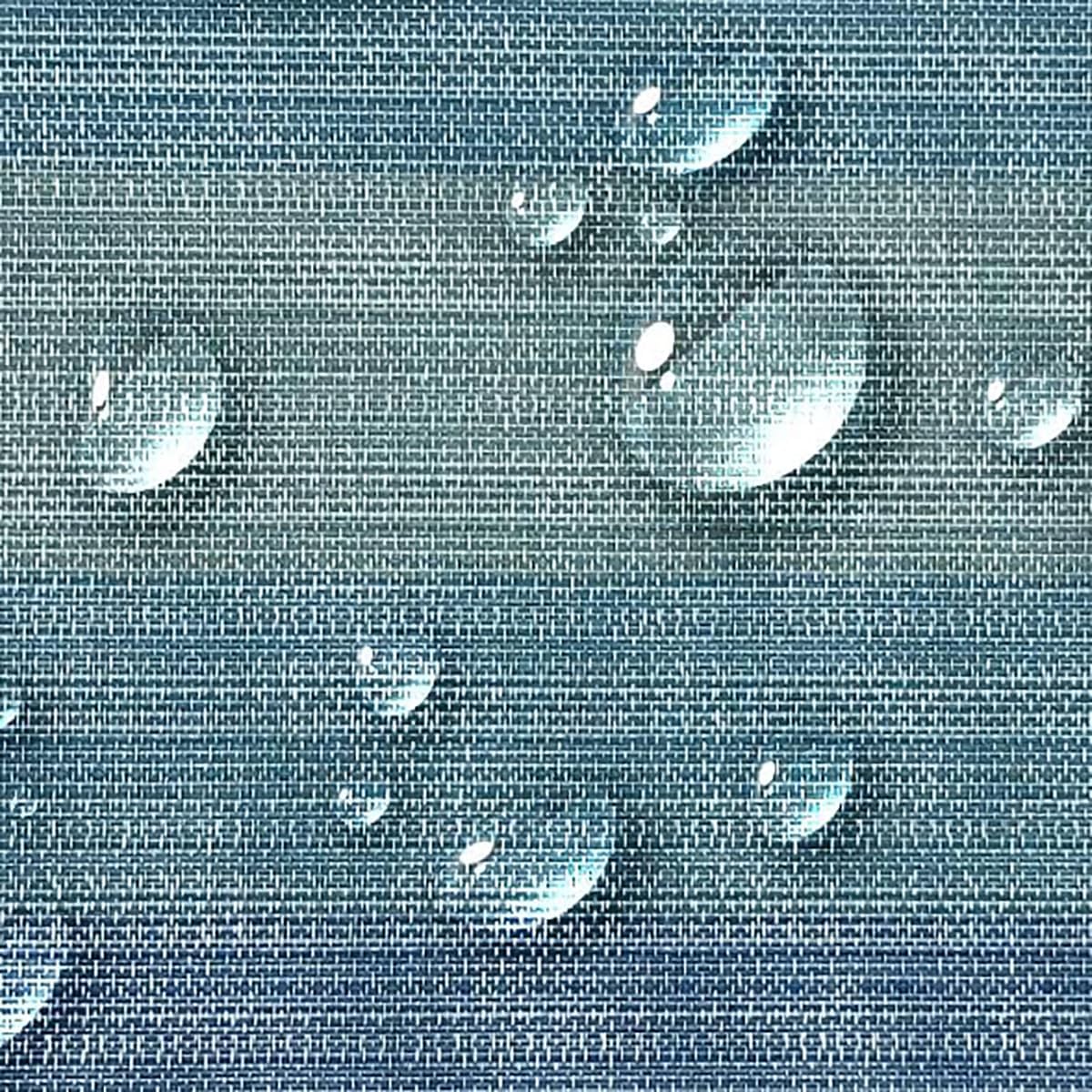 Detalle de ADRIMER Blue-Striped Vinyl Placemats, Set of 8, Wipeable and Heat-Resistant