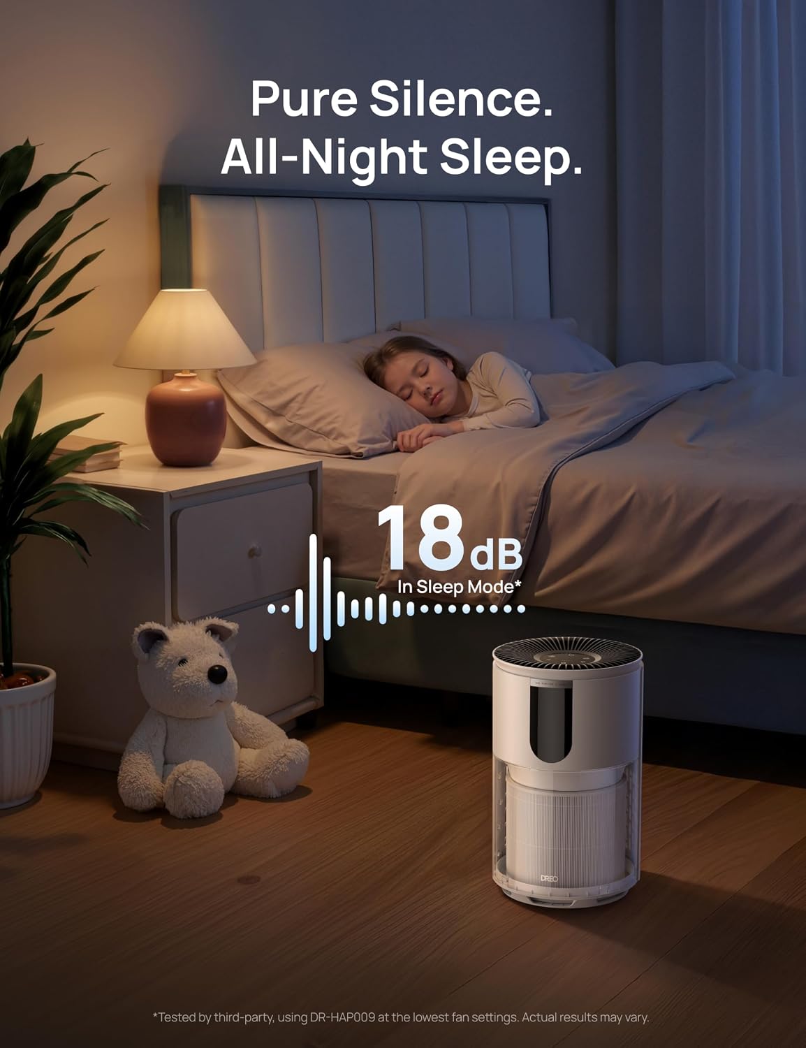 Detalle de DREO Home Air Purifier 539 (DR-HAP009): AHAM Verified, 1176 sq ft Large Room Cleaner