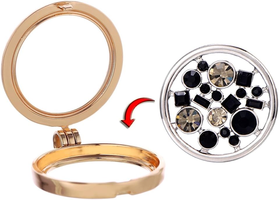 Detalle 2 de Morella Collana Donna in Acciaio Inossidabile da 70 cm con Moneta Gioielli Zircone Ciondolo a Moneta da 33 mm Oro