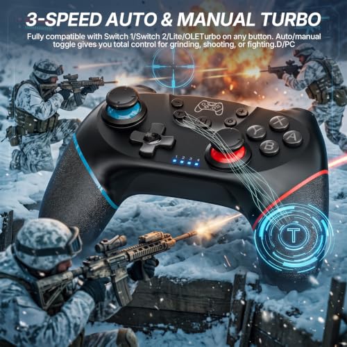 Thumbnail 6 de UPGRADE Manette Switch Pro sans Fil pour Switch 1/2/Lite/OLED/PC – Diswoe
