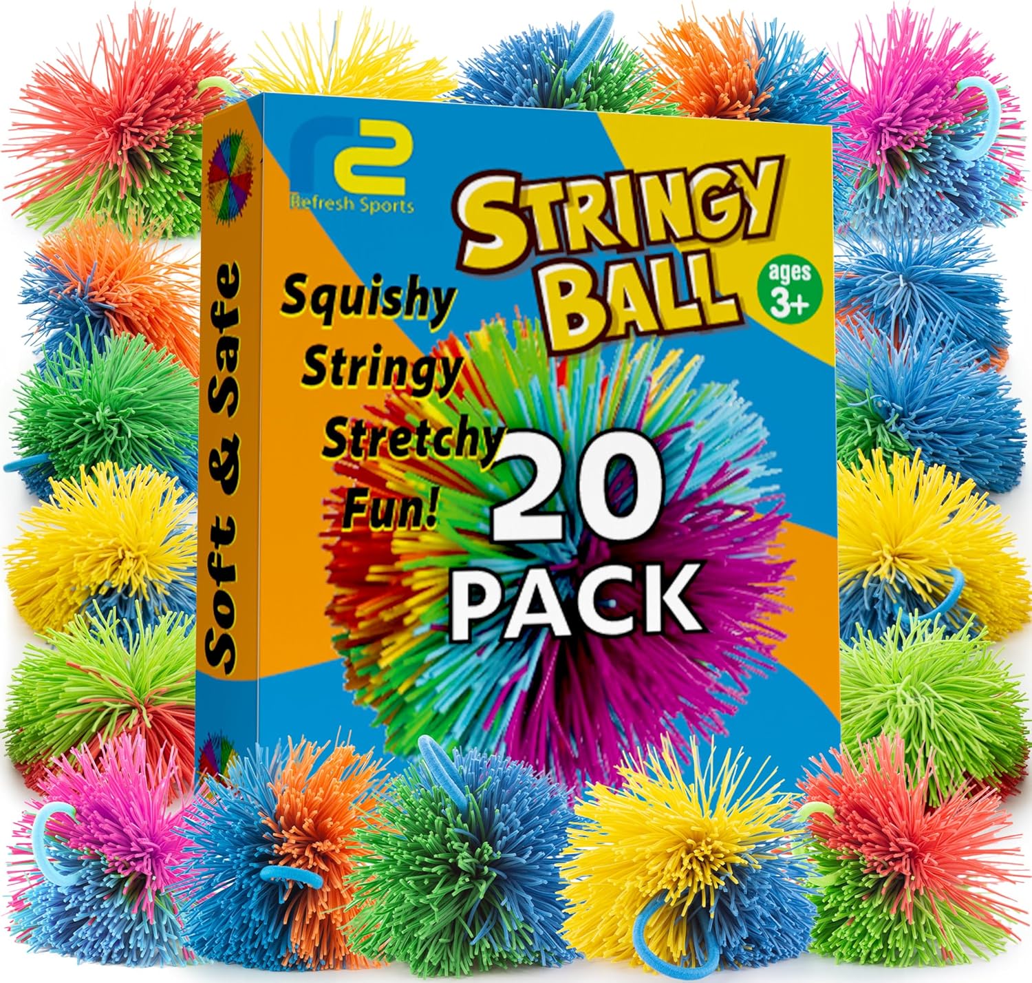 Stringy Balls 20 Pack Sensory Fidget Toy
