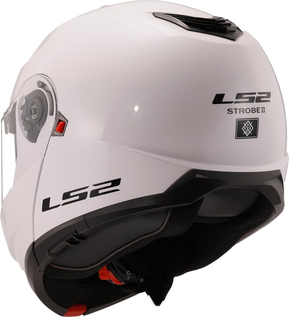 Thumbnail 5 de LS2 Strobe II Modulare - Casco Moto Gloss White, taglia M