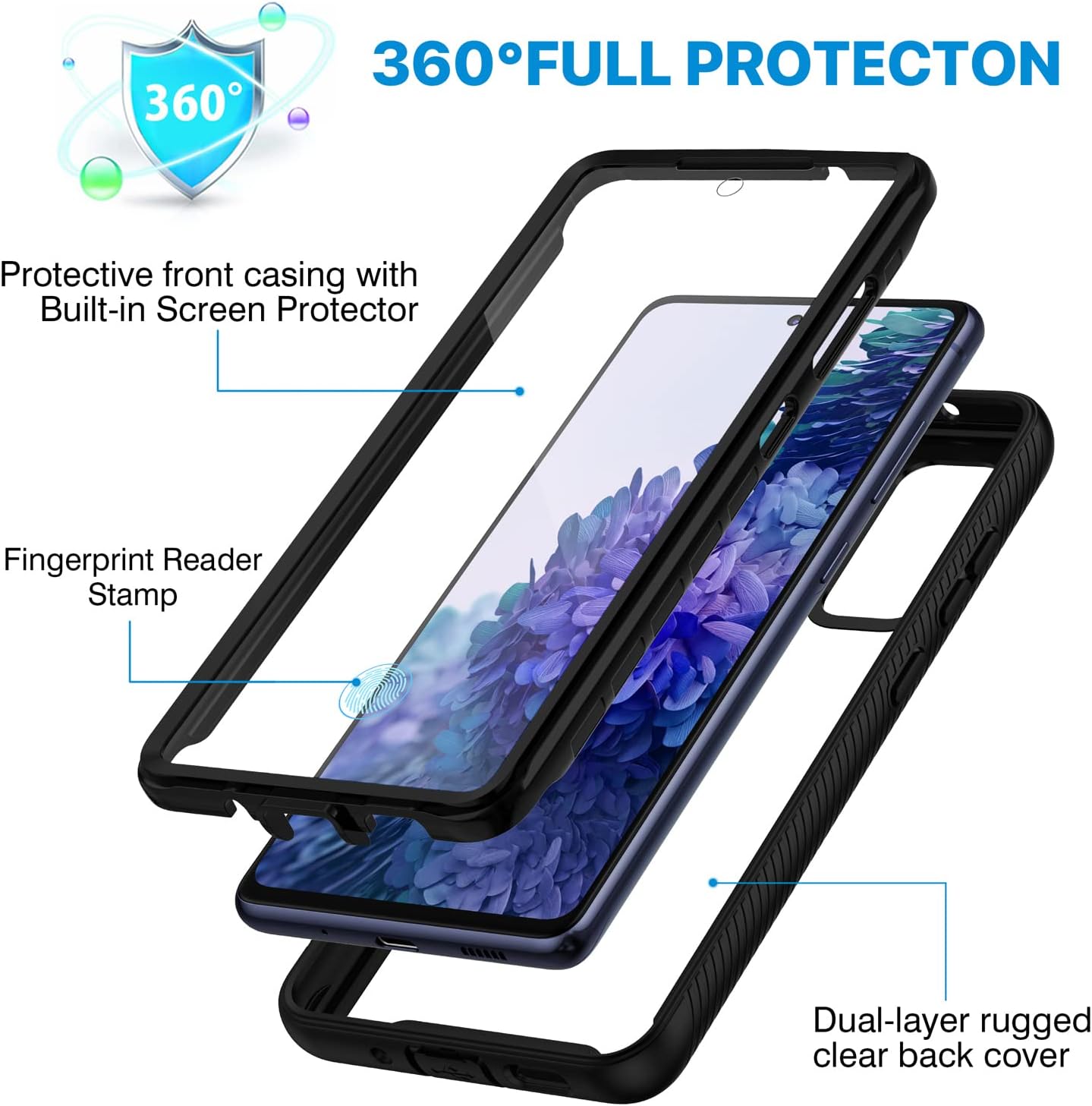 Detalle 2 de CENHUFO S20 FE Case Built-in Screen Protector