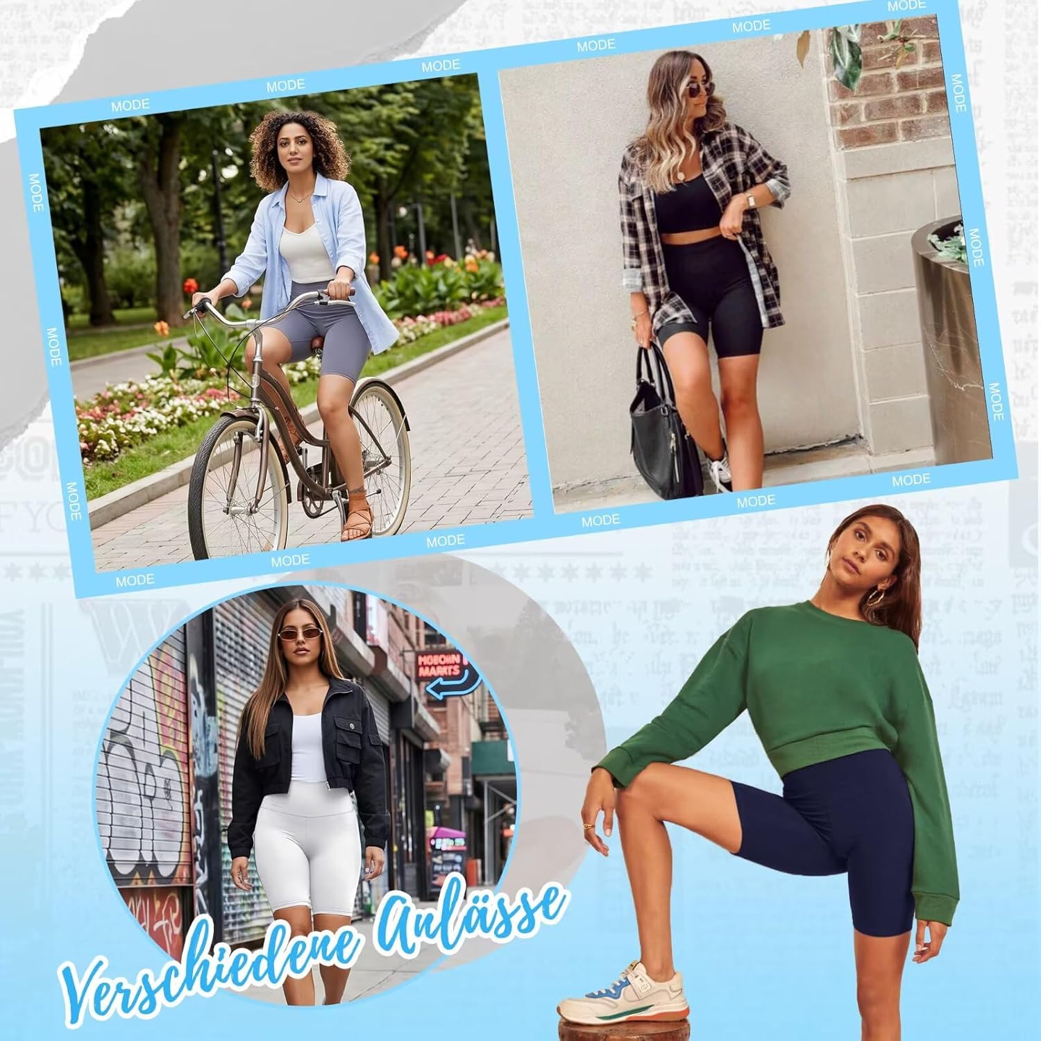 Thumbnail 3 de CAMPSNAIL 2er Pack Radlerhosen Damen High Waist: Kurze Sporthose als Allrounder für Alltag & Training