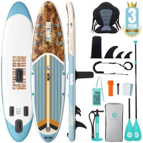 Detalle de Niphean Stand Up Paddling Board mit Sitz – 200 kg Tragkraft, inkl. komplettes Zubehörset