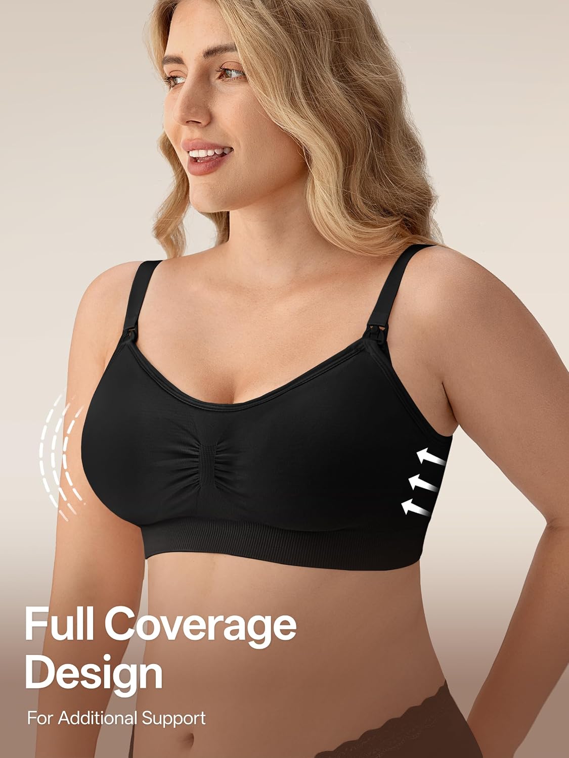 Detalle de habibee Seamless Nursing Bras, 5-Pack Wireless Maternity & Sleep Bras