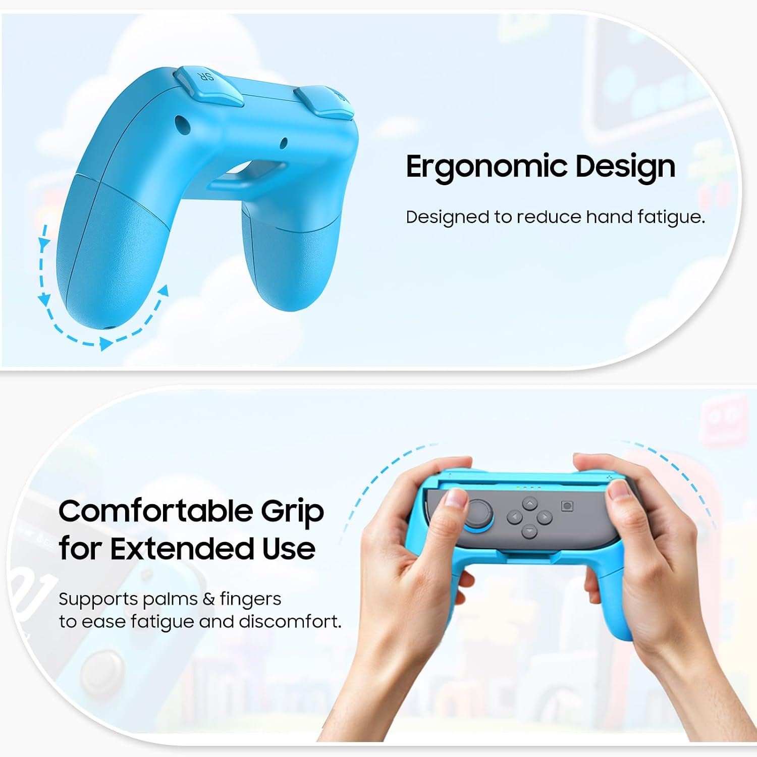 Detalle 2 de FINTIE Grip für Nintendo Switch 2 Joy-Con – 2er Set
