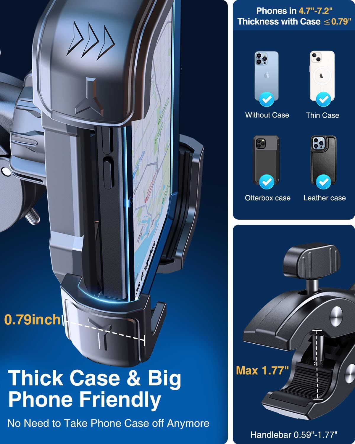 Thumbnail 1 de Bovemanx Motorcycle Phone Mount 7.2"
