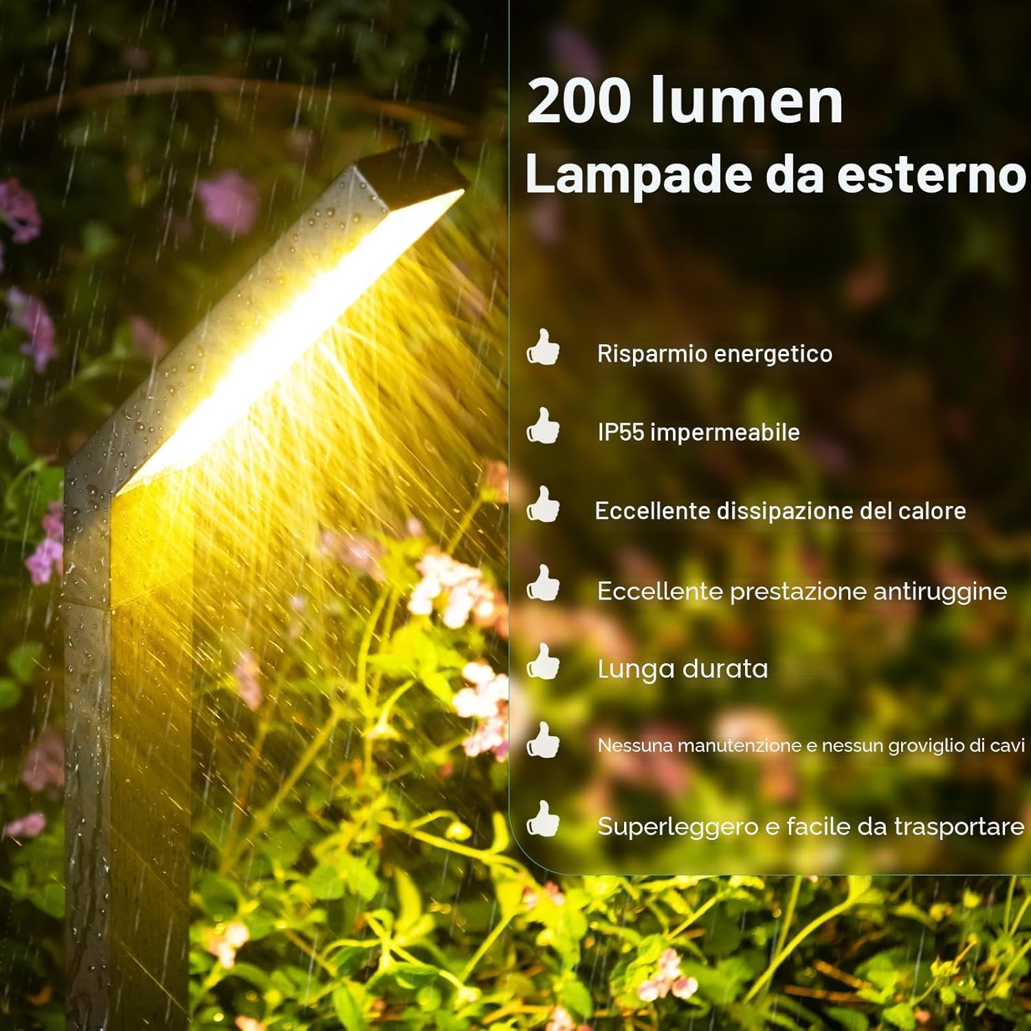 Thumbnail 4 de AGOTD Lampada solare da giardino 4 pezzi