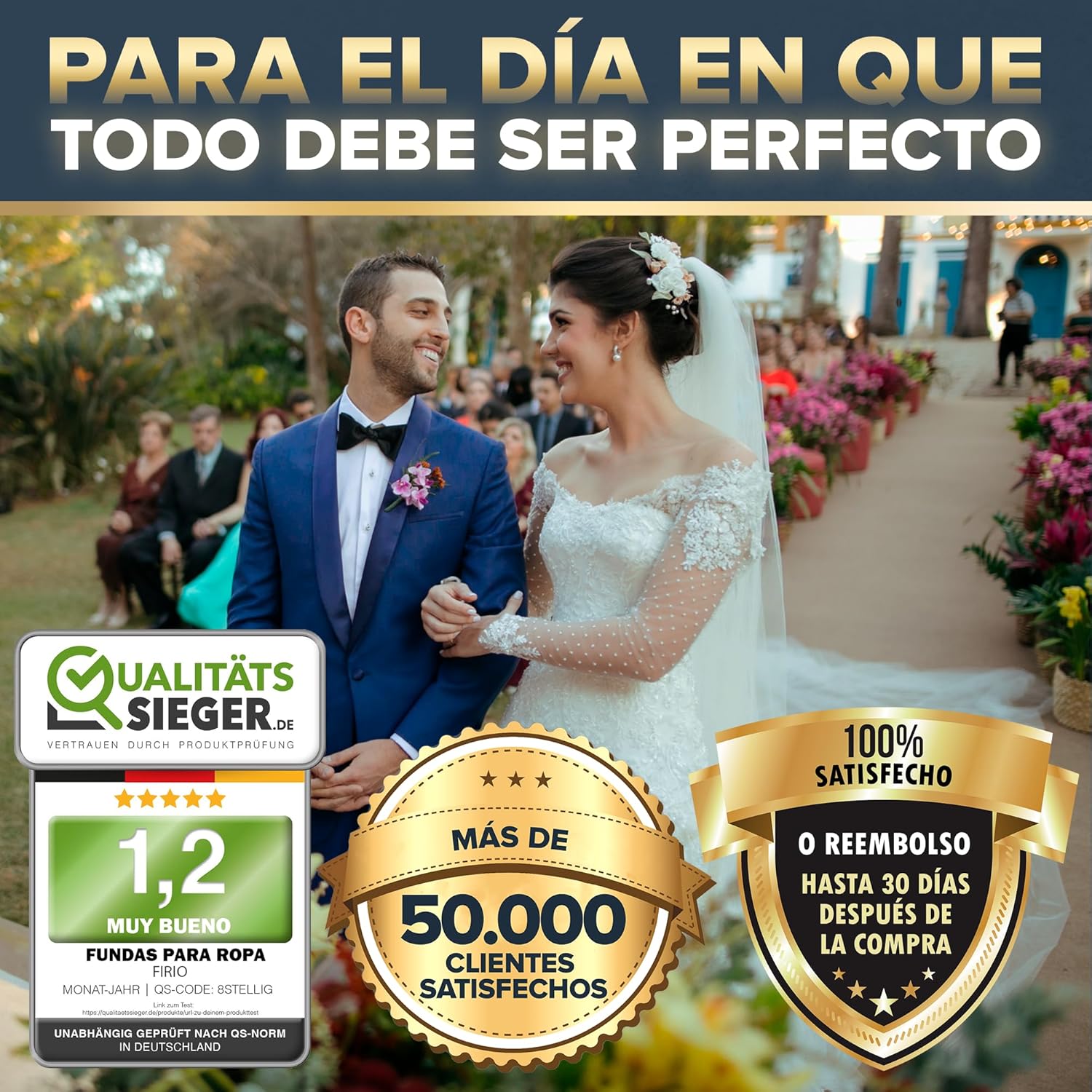 Thumbnail 6 de FiRiO 1x Funda Vestido Largo Plegable 180x60 cm – Porta Trajes Mujer, Transpirable y Antipolvo
