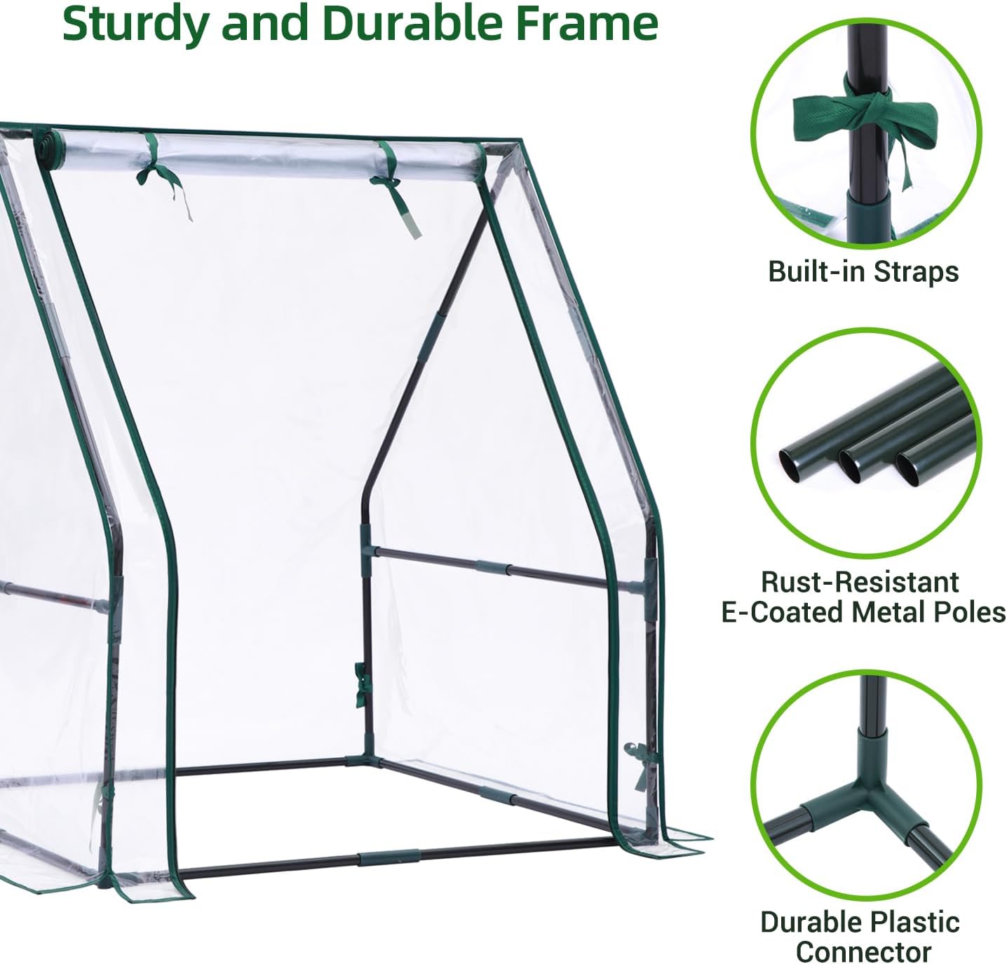 Thumbnail 5 de Ohuhu Mini Greenhouse 36x36x42 inches: Portable Seedling Dome with Waterproof Mat
