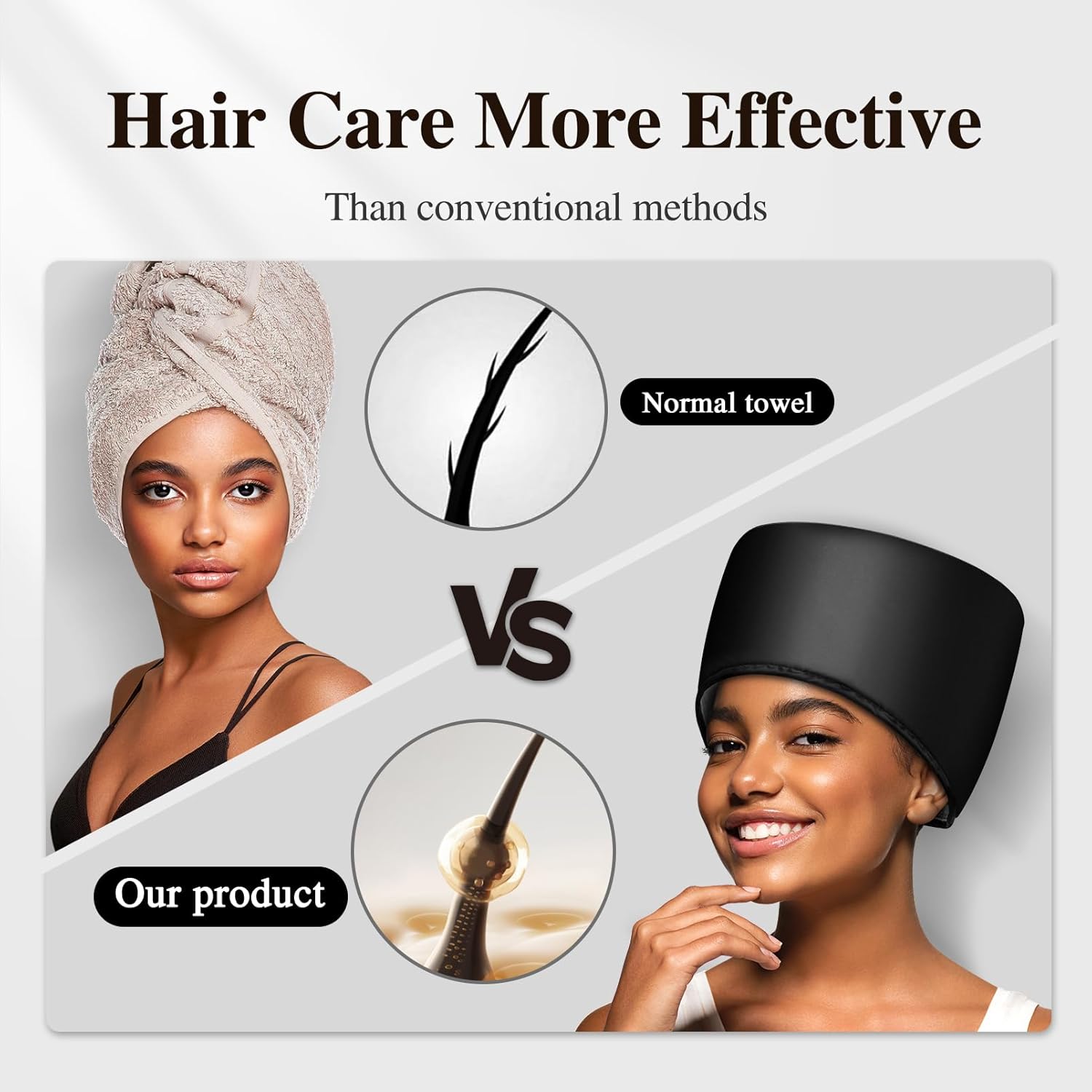 Detalle de AOPOW Hair Steamer Cap for Deep Conditioning