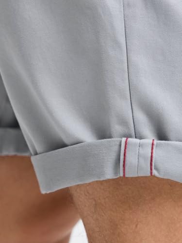 Detalle de JACK & JONES Pantaloncini Chino Uomo Grigio M – stile classico e praticità estiva