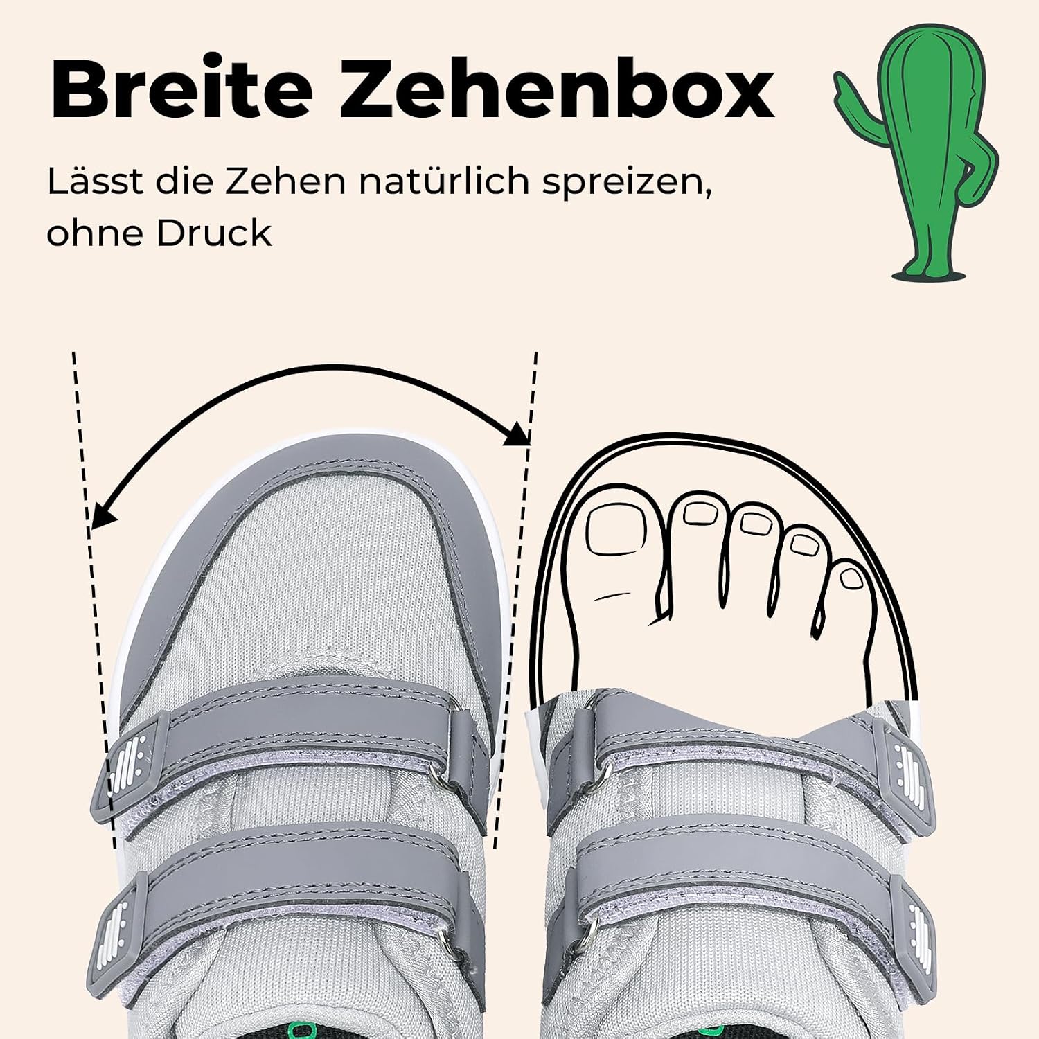 Detalle de SAGUARO Barfußschuhe Kinder – Atmungsaktiv, rutschfest & Zero-Drop mit breiter Zehenbox (Gr. 25–35)