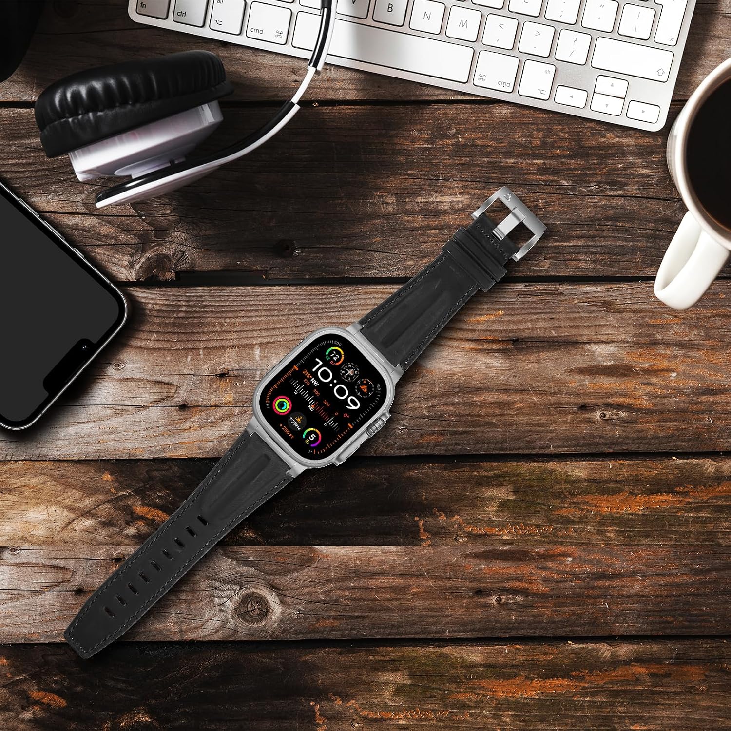 Thumbnail 6 de Bouixel Top Grain Leather Strap for Apple Watch Ultra & Series (Rugged Metal Connector)