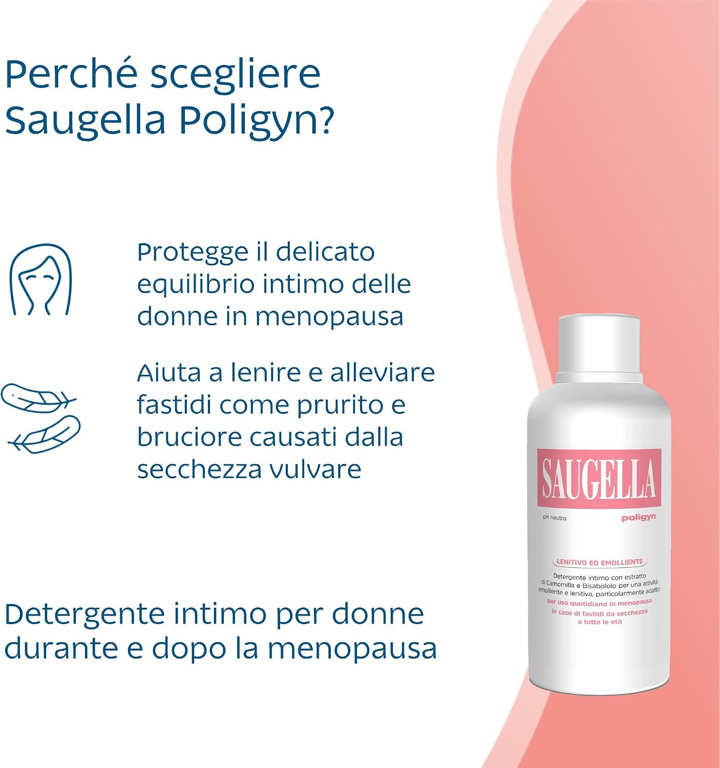 Detalle de Saugella Poligyn Detergente intimo emolliente 2×750 ml