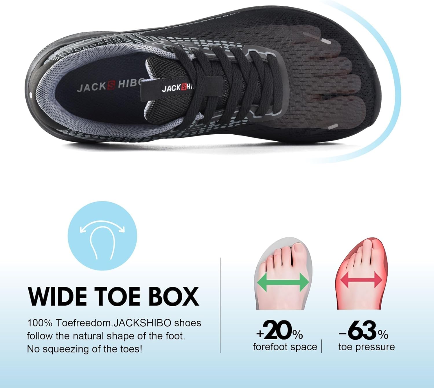 Thumbnail 1 de JACKSHIBO Wide Toe Box Women’s Running Shoes