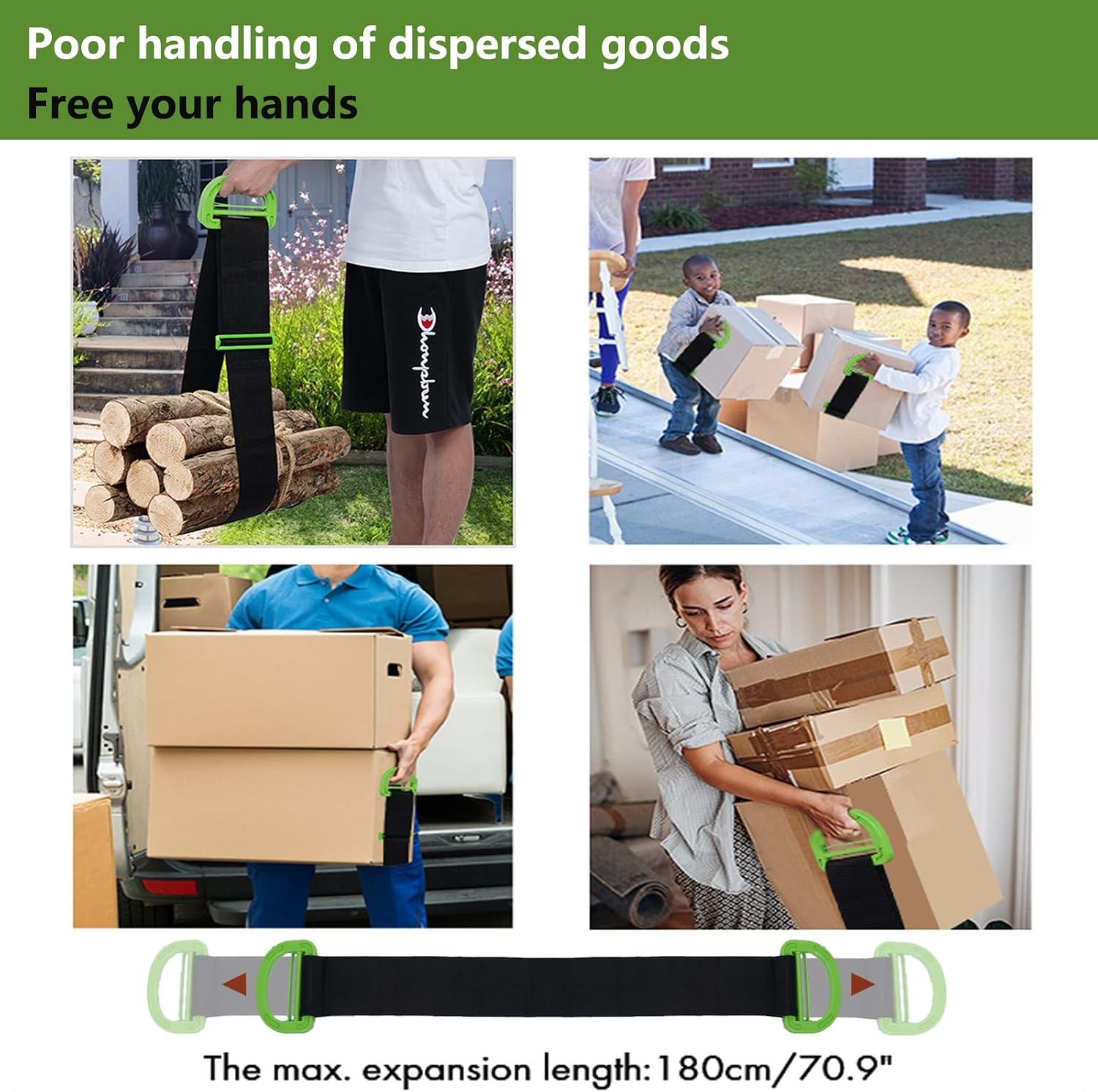 Detalle 2 de EPXXUDD PL007 Moving Straps, Padded One- or Two-Person Lifting System