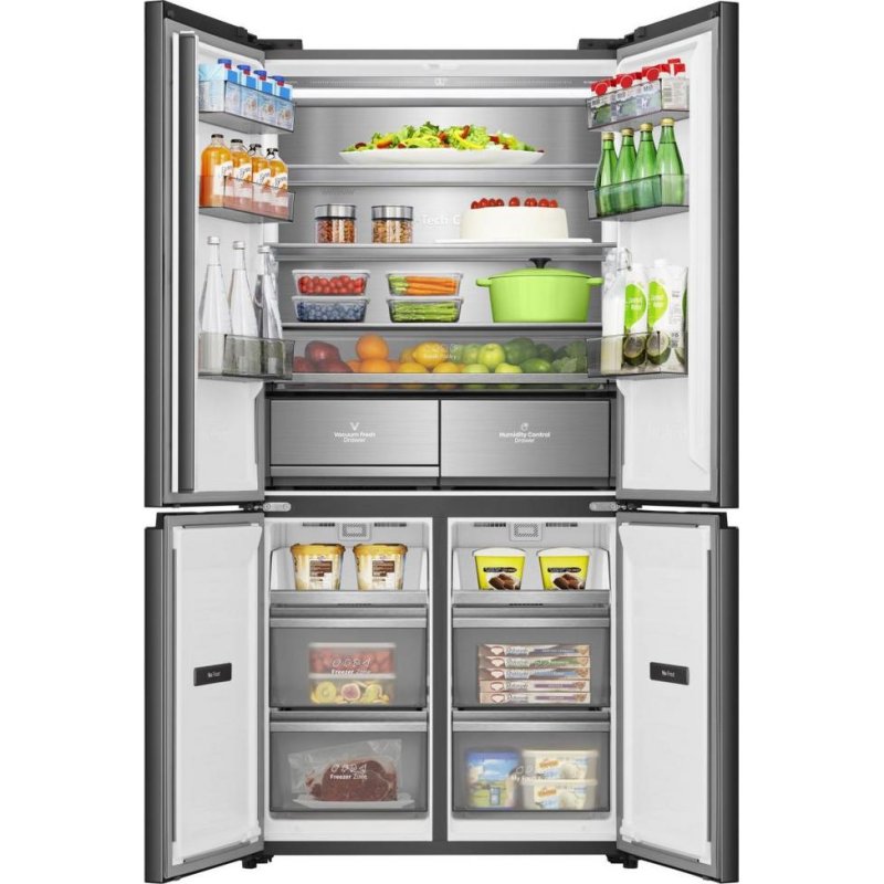 Detalle 2 de Frigorífico Americano Hisense RQ768N4GBE Total No Frost 591 L – Cristal Negro