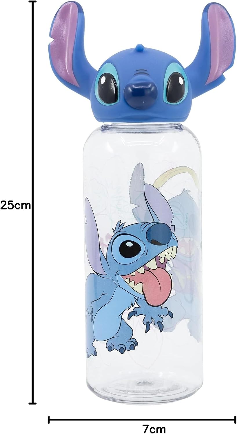 Detalle de Bouteille d’eau enfant 560 ml Disney Stitch en plastique avec bouchon dévissable