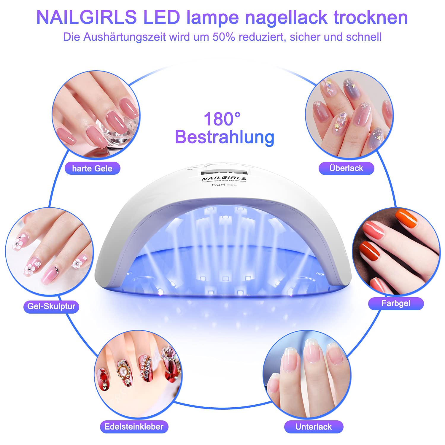 Thumbnail 4 de NAILGIRLS LED UV Lampe 150W Nagellack-Trockner