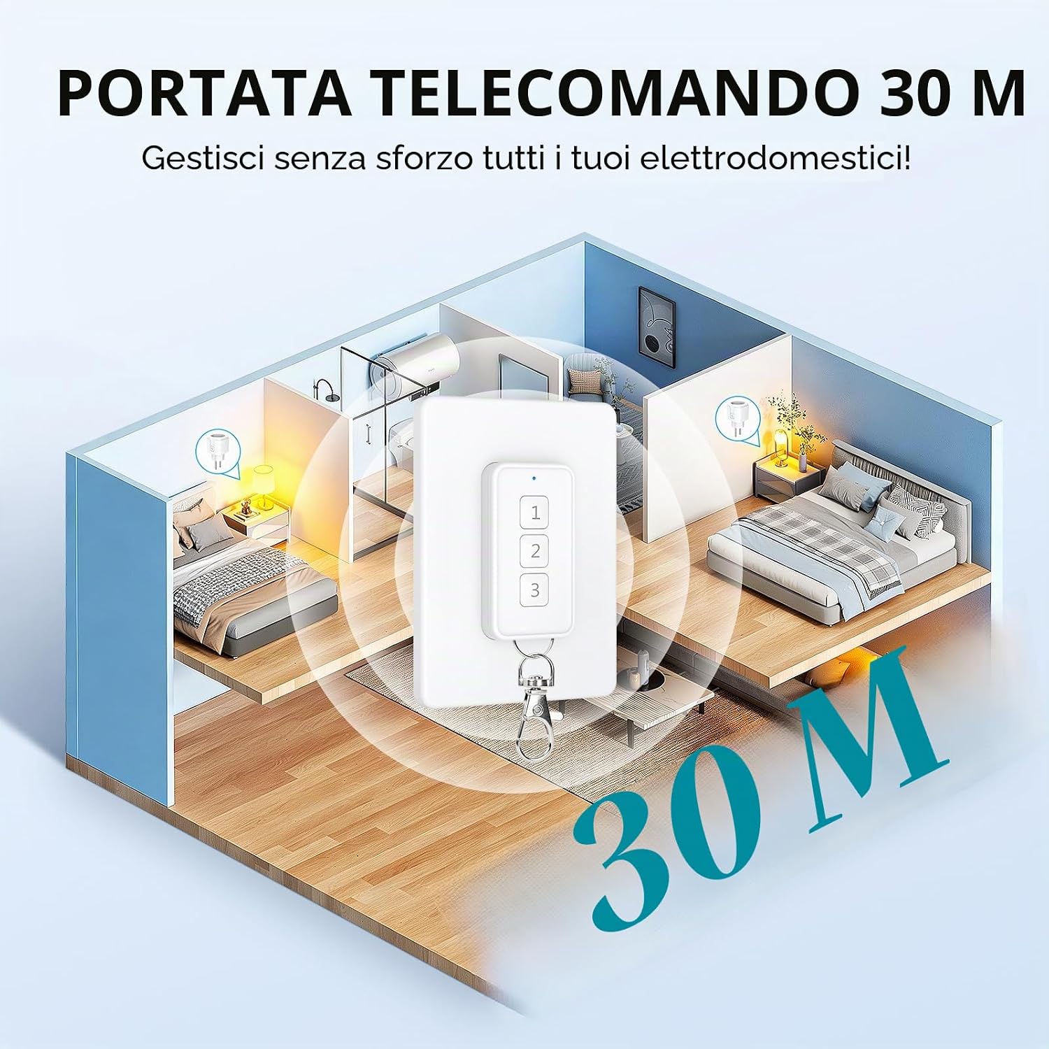 Detalle de Presa telecomandata 3 pezzi 30 m
