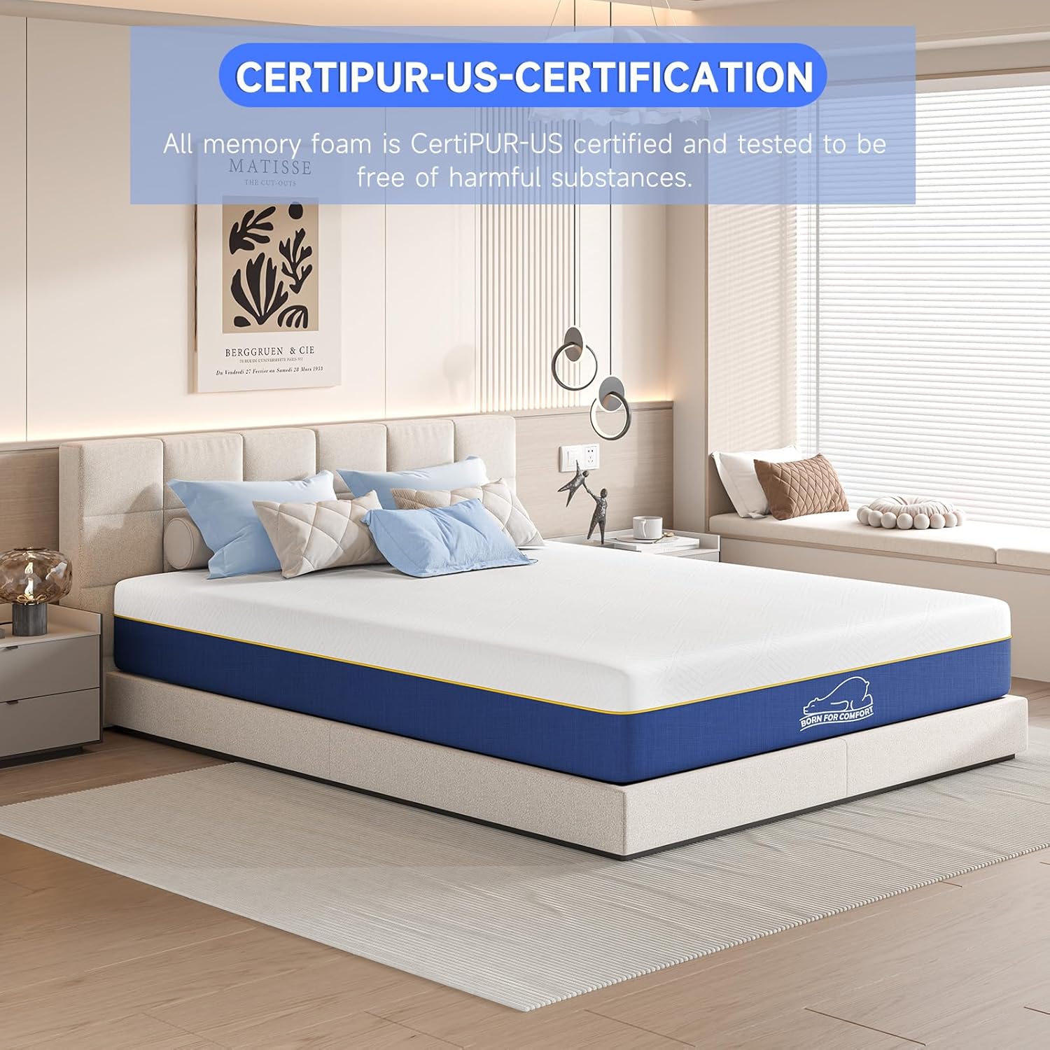Thumbnail 6 de Wowttrelax Small Double Memory Foam Mattress 6 Inch (120x190x15 cm): A Balanced, Pressure-Relieving Sleep Surface