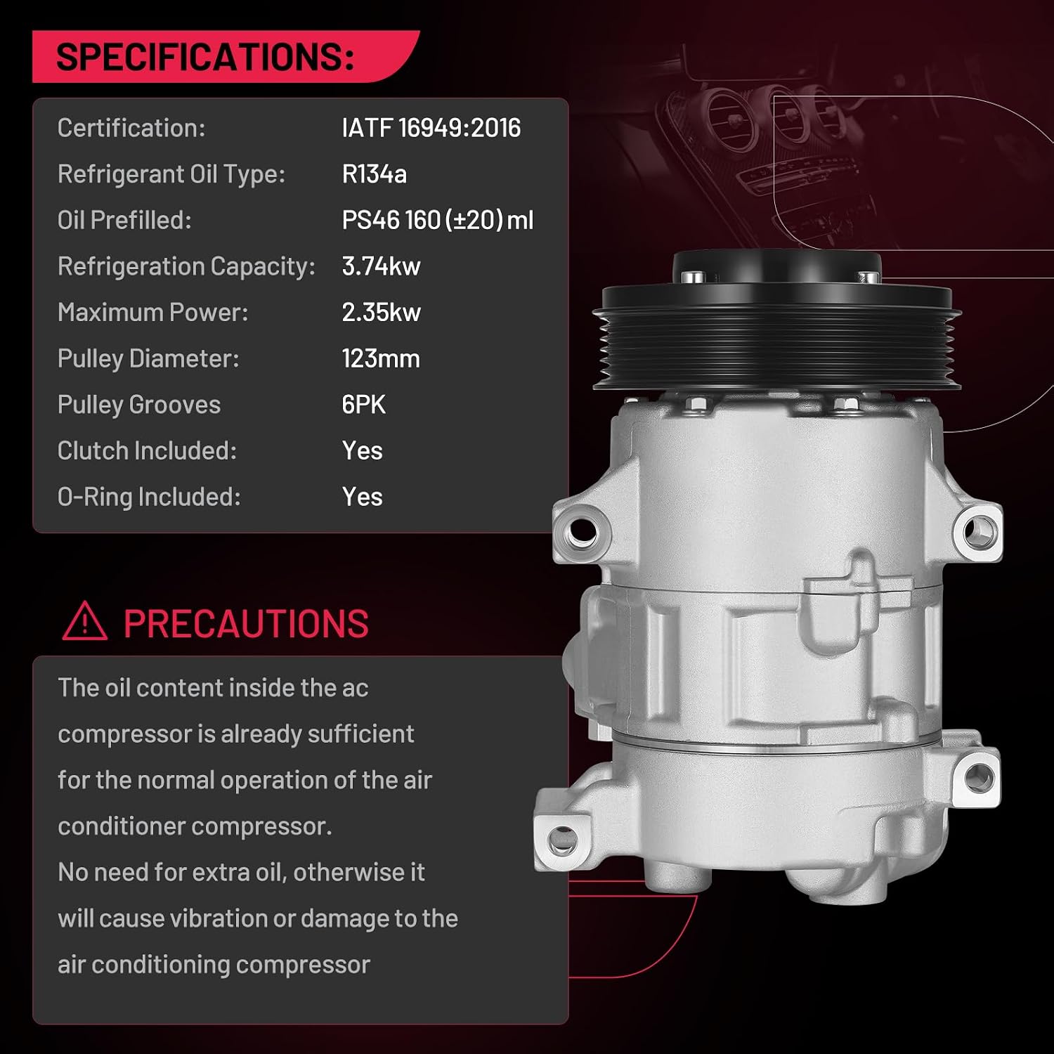 Detalle de BDFHYK AC Compressor with Clutch 178322