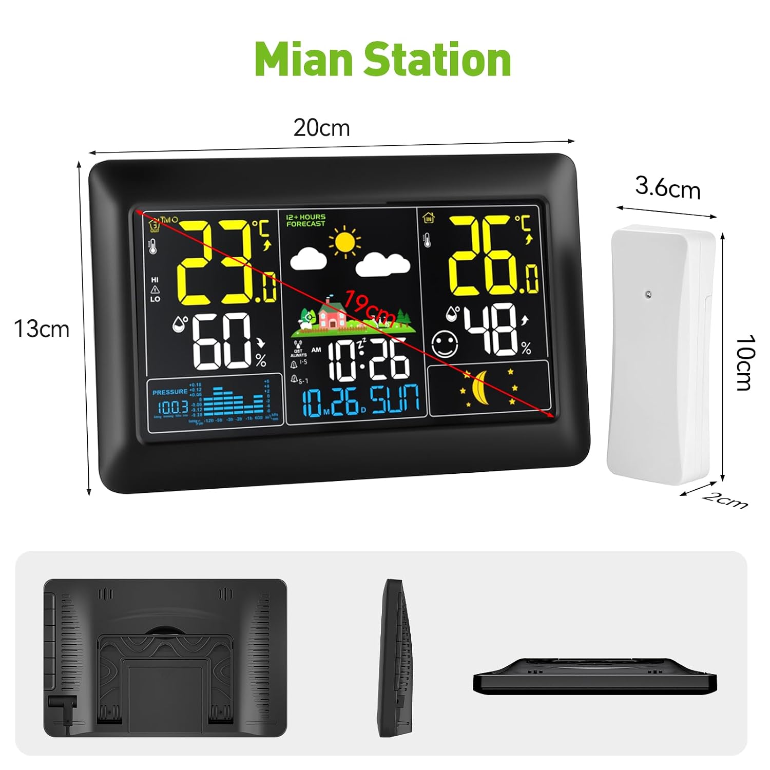 Thumbnail 5 de Wetterstation 2025 Funk mit 7,5" VA-Display