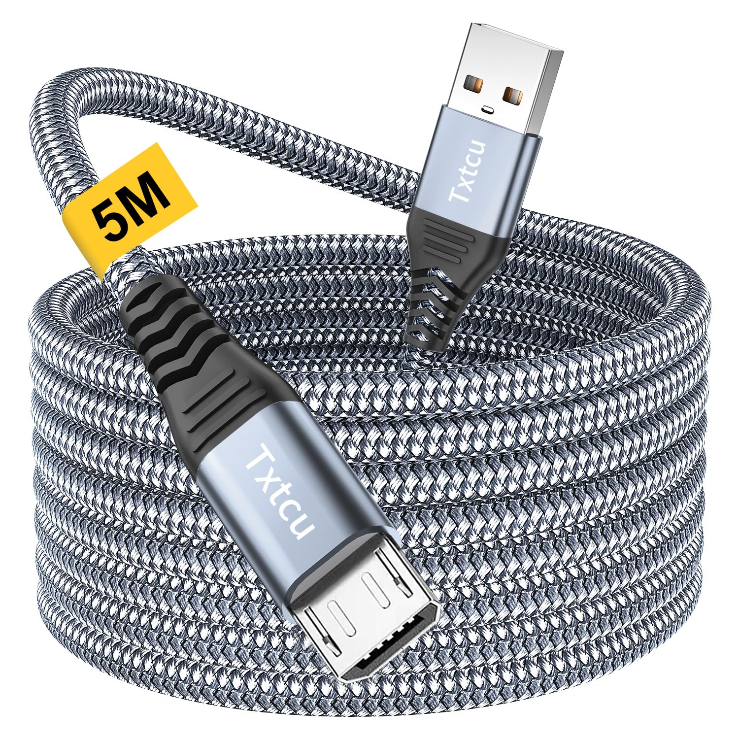 Detalle de Txtcu Micro USB Cable 5m long braided charging cord