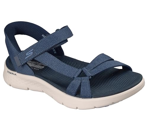 Detalle de Skechers GO WALK FLEX SANDAL ILLUMINATE para Mujer – Sandalia Navy