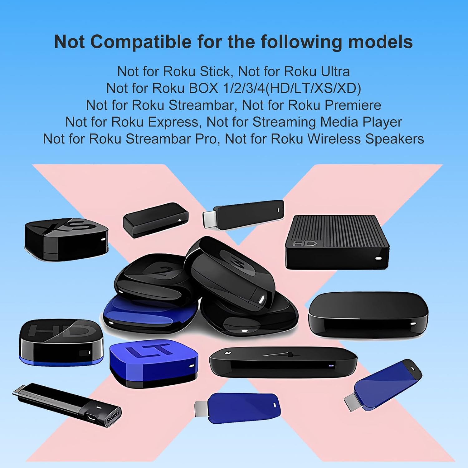 Detalle de 2-Pack Replacement Roku TV Remote for TCL/Hisense/Onn/Sharp/Philips Roku TV Series