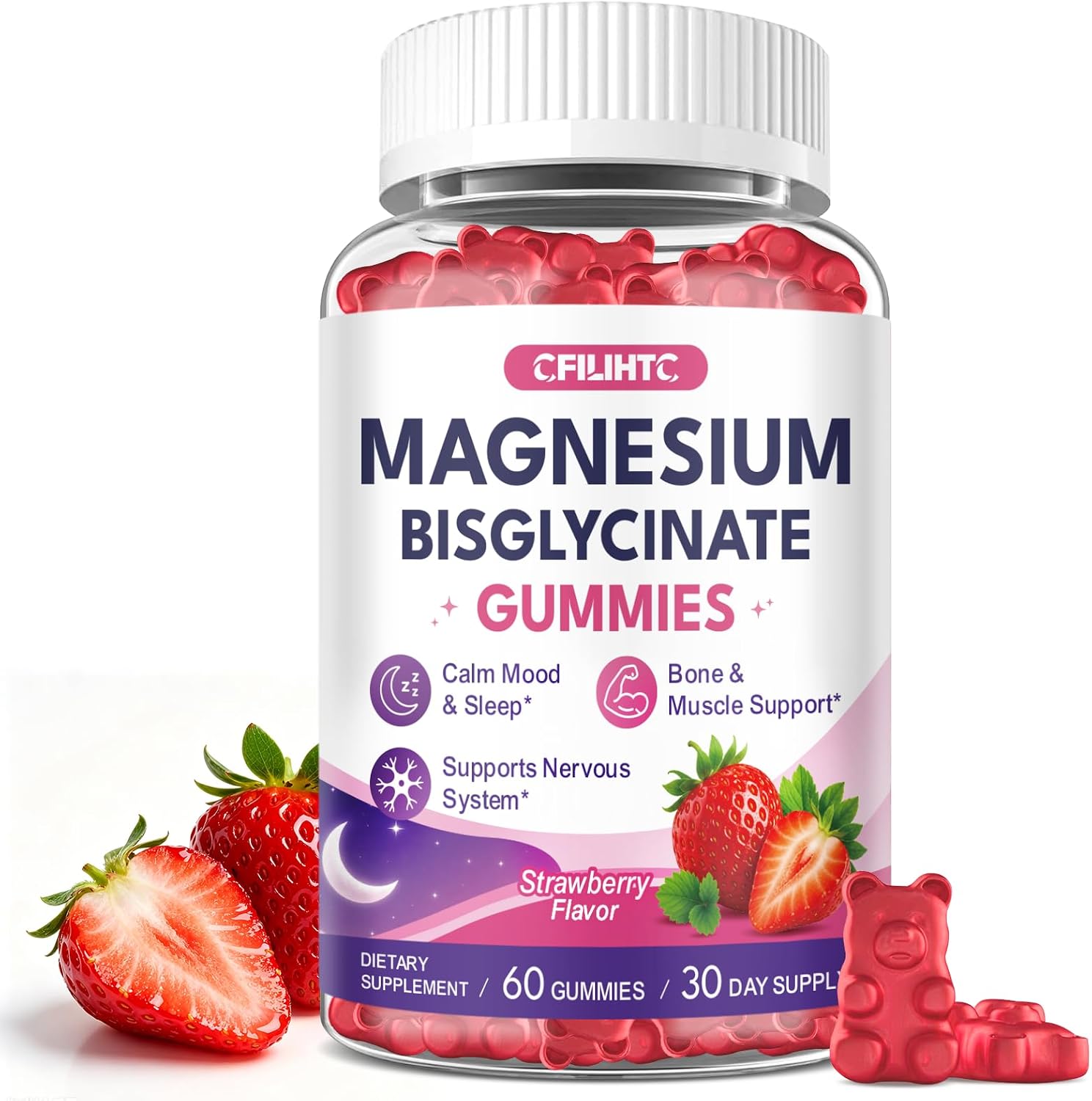 Detalle de Magnesium Bisglycinate Gummies, 400 mg