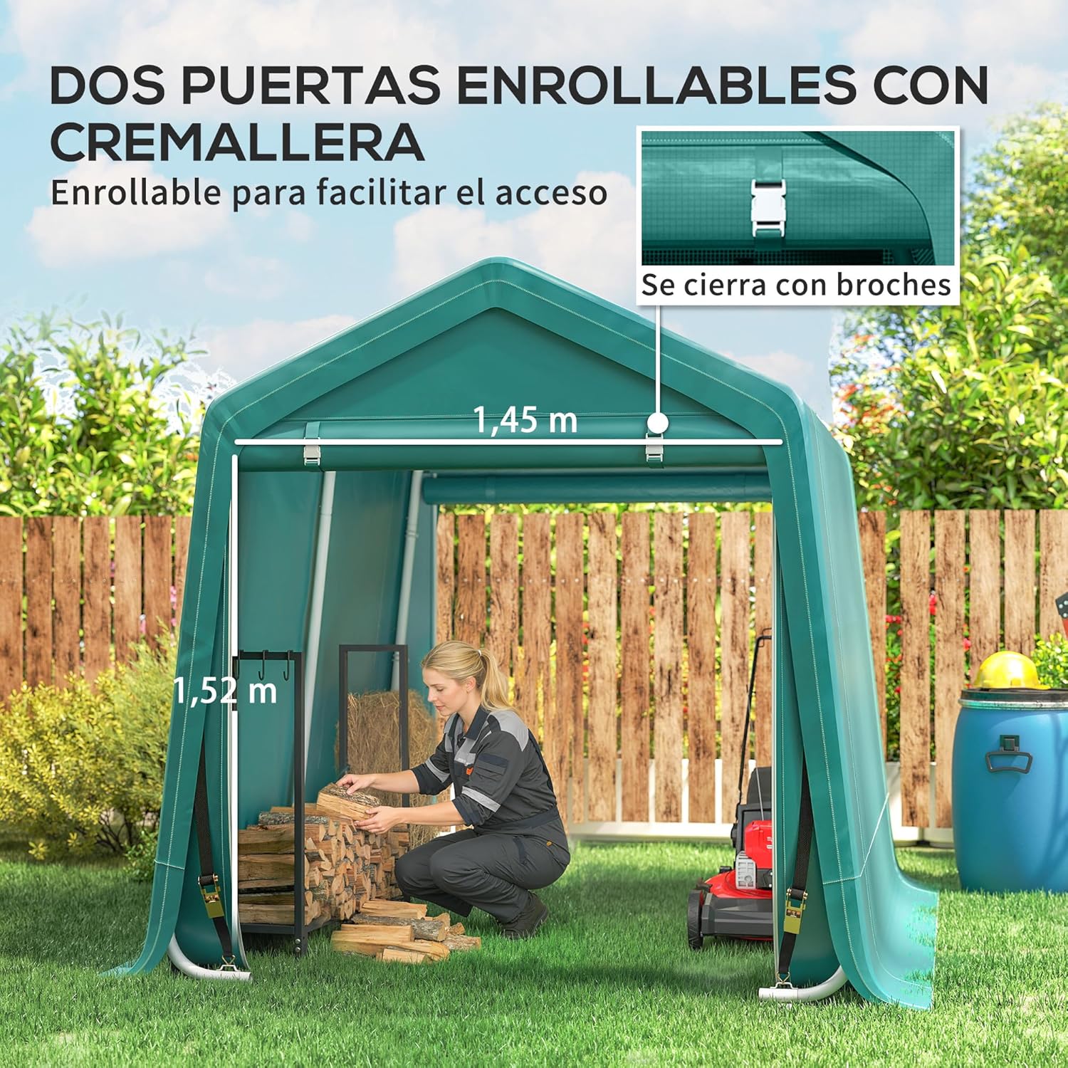 Thumbnail 3 de Outsunny Carpa de Jardín 2,4x2x2 m