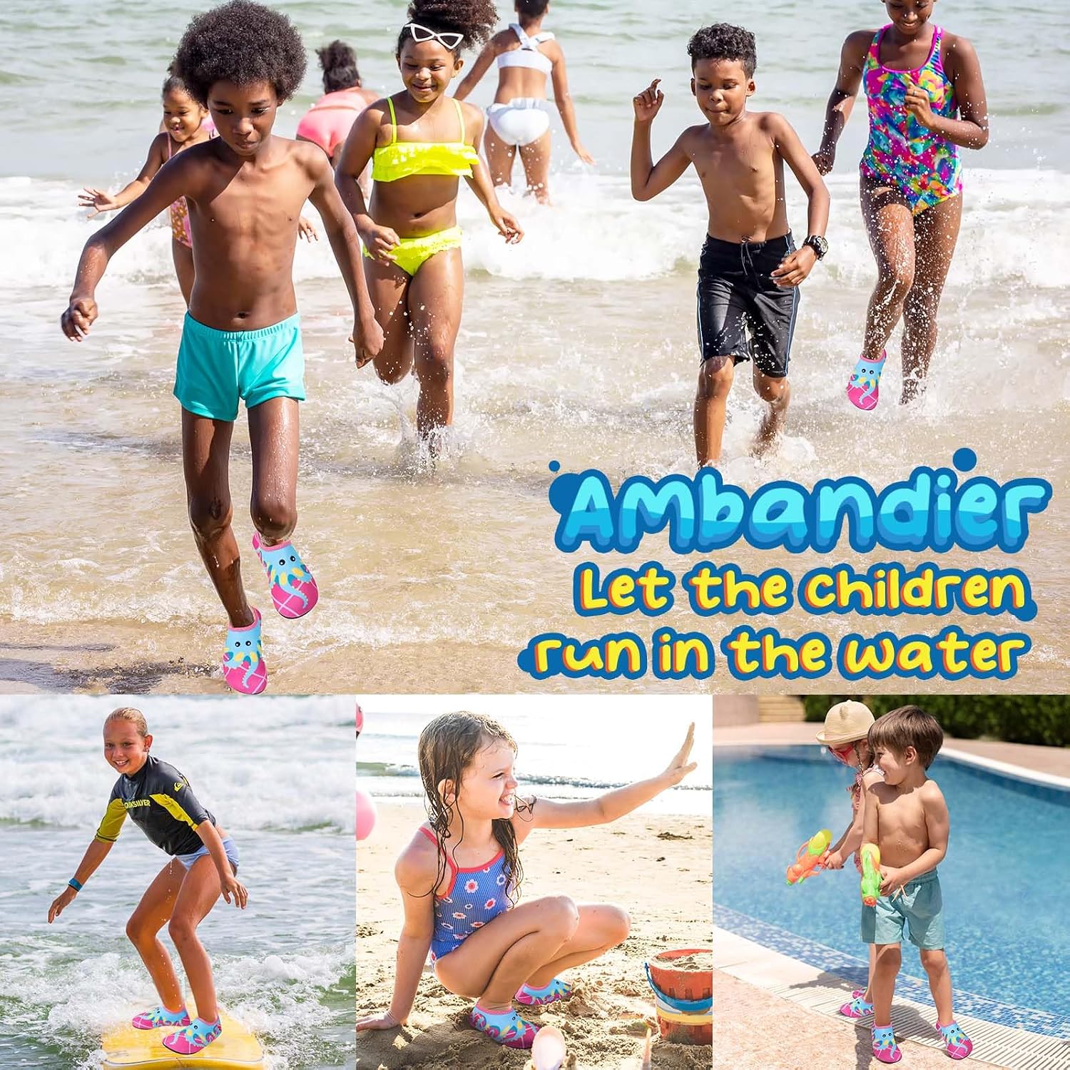 Thumbnail 6 de Kids Water Shoes: Toddler Swim Beach Shoes for Boys & Girls – Quick-Dry Non-Slip Aqua Socks