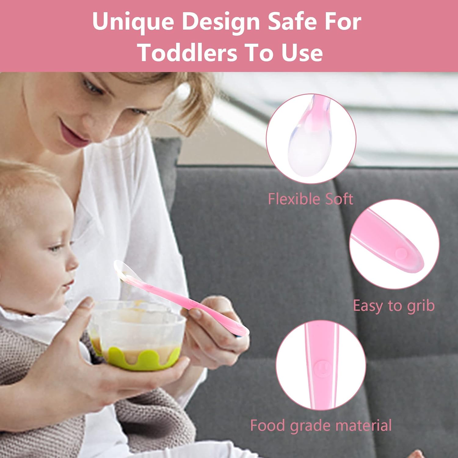 Thumbnail 5 de Vicloon Beißring Baby 12-teiliges Set aus Silikon – Beißröhrchen für 6–12 Monate