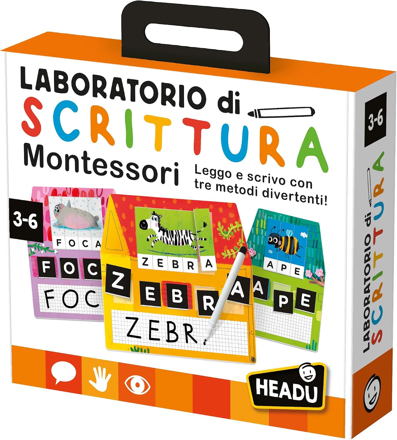 Detalle de HEADU - Laboratorio di Scrittura Montessori: Leggo e Scrivo con 3 Metodi Divertenti