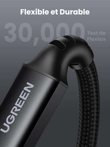 Detalle de UGREEN Zapix Câble USB C 100W PD 20V 5A – Nylon tressé, 2m