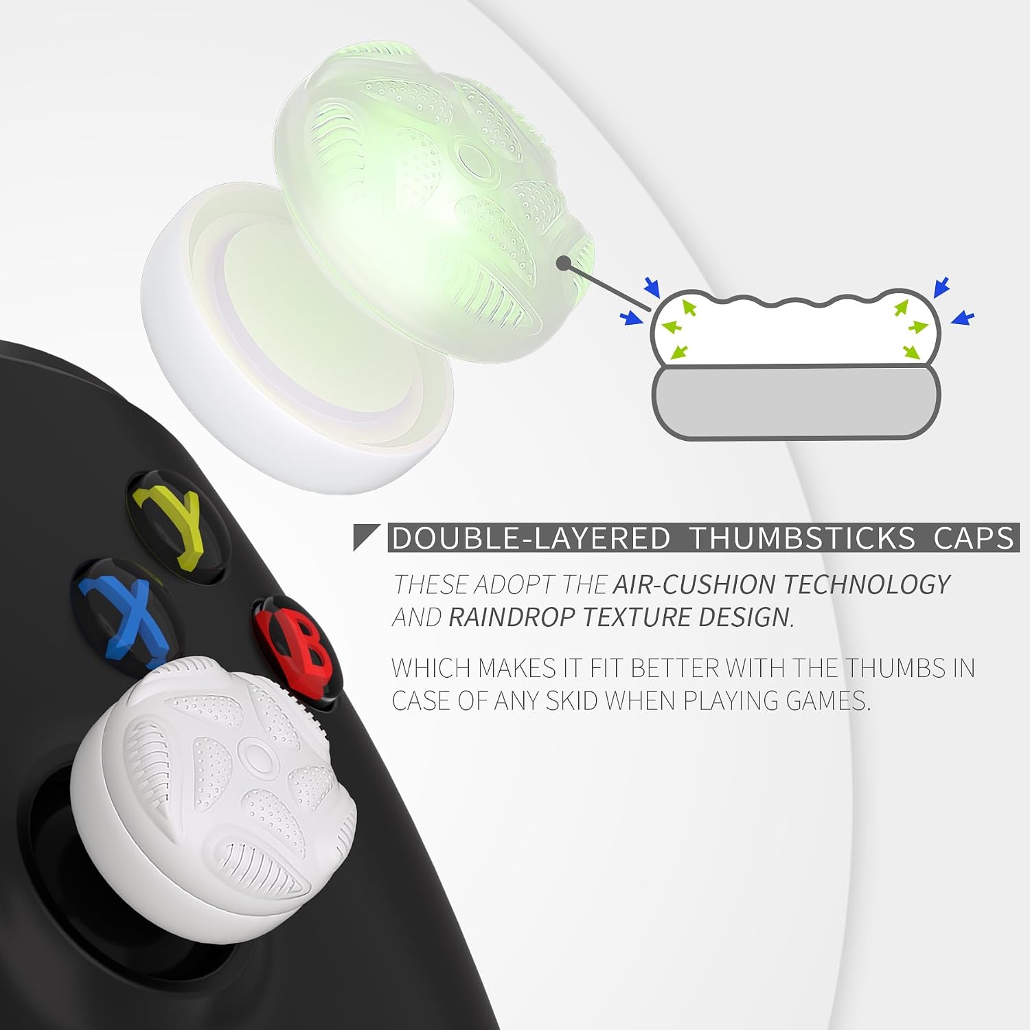 Detalle de PlayVital Tapas Thumbstick Caps para mandos