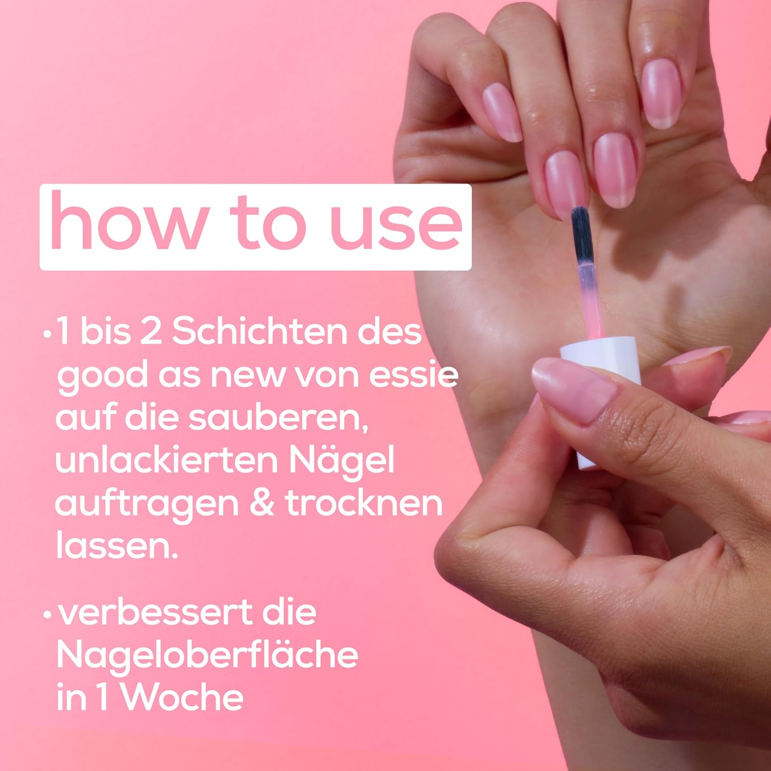 Detalle de essie Professional Nail Perfector Pink – Nail Perfector zum Stärken, Schützen und Pflegen